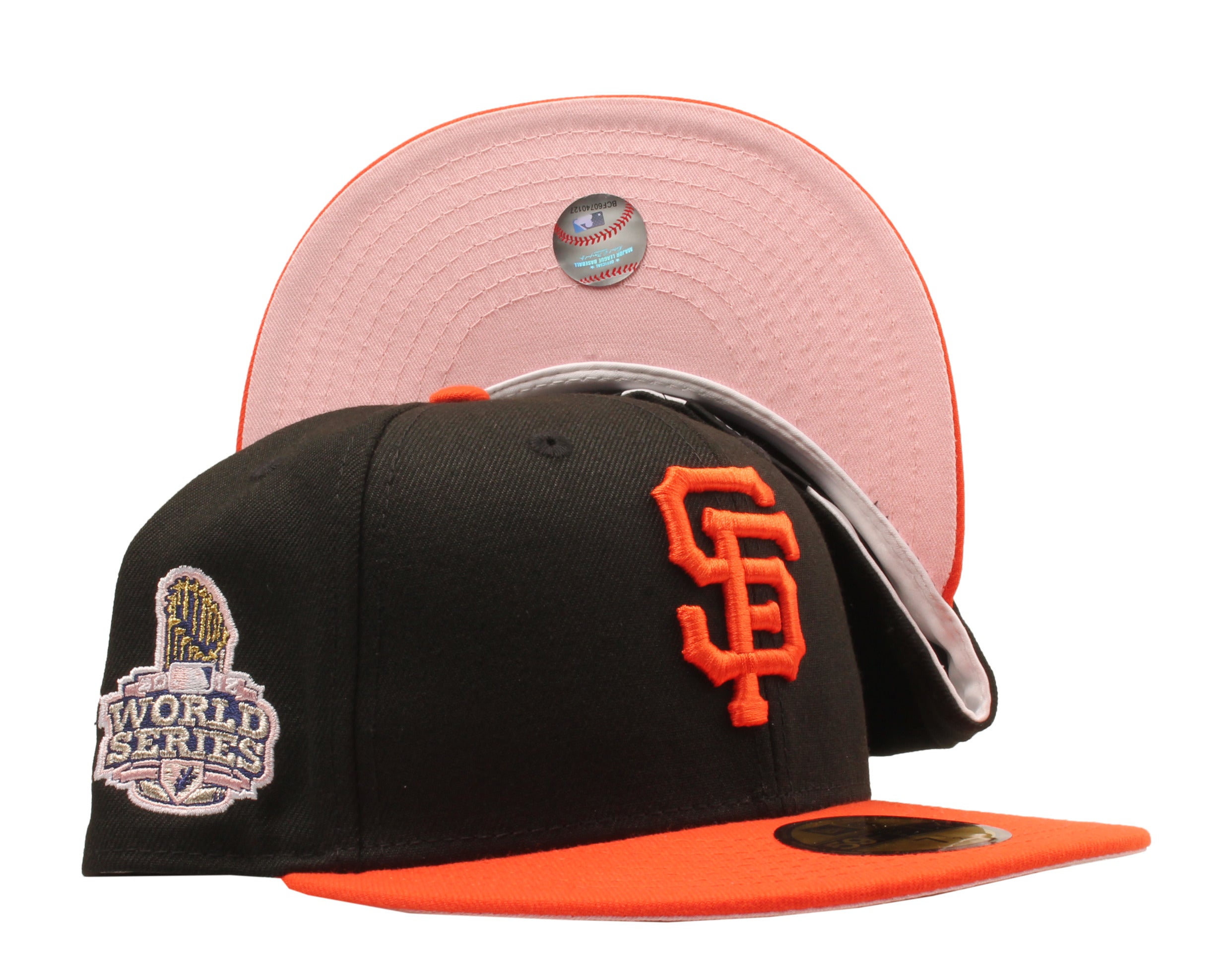 New Era x NYCMode 59Fifty MLB San Francisco Giants 2012 World Series Fitted W/ Pink Undervisor