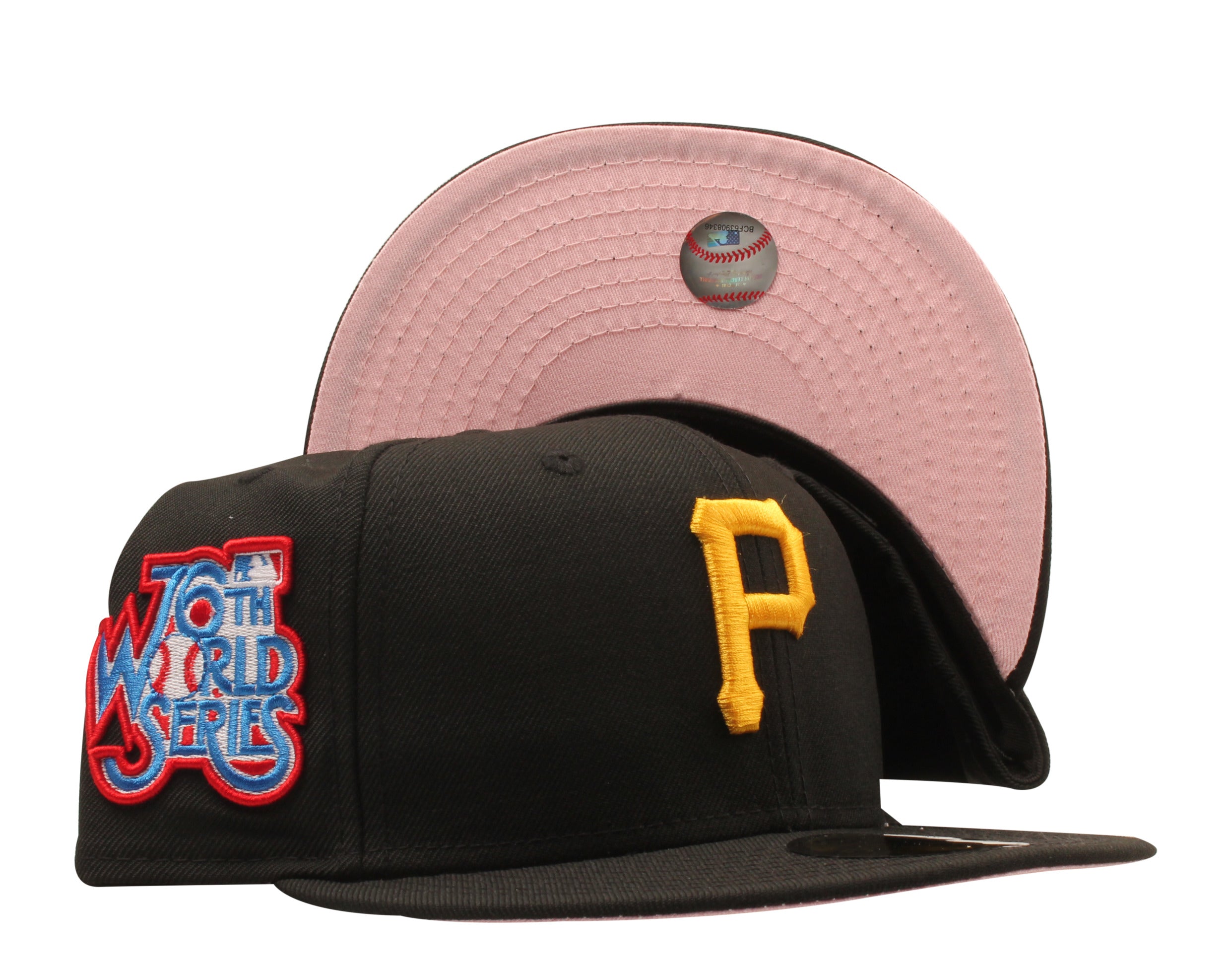 New Era x NYCMode 59Fifty MLB Pittsburgh Pirates 1979 World Series Fitted W/ Pink Undervisor