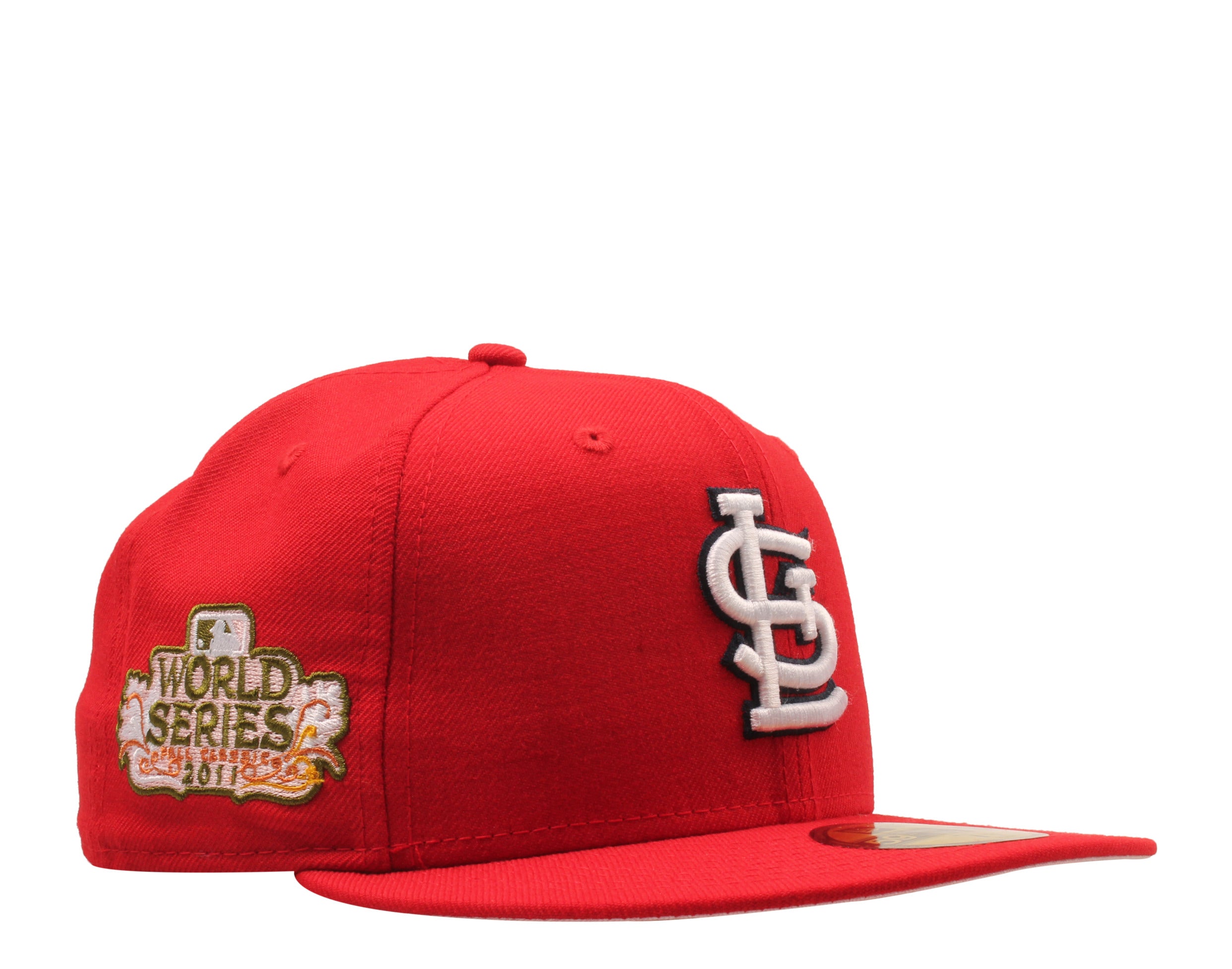 New Era x NYCMode 59Fifty MLB St. Louis Cardinals 2011 World Series Fitted W/ Pink Undervisor