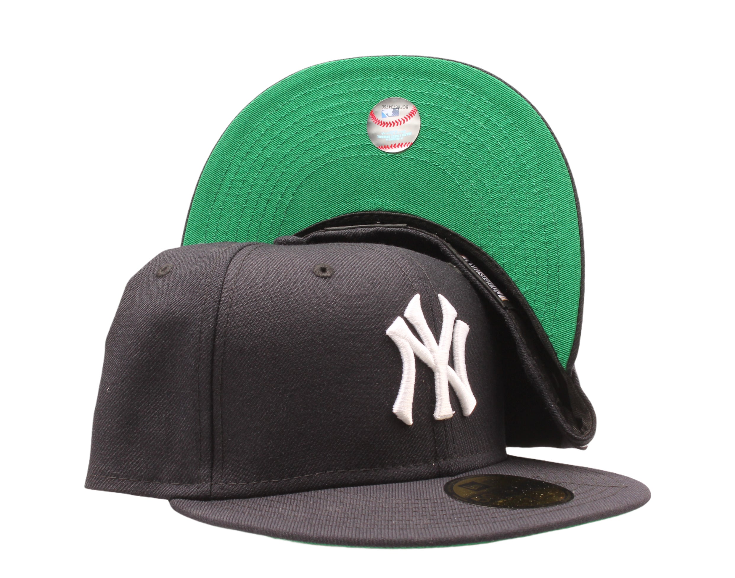 New Era x NYCMode 59Fifty MLB New York Yankees Wool Fitted Hat W/ Green Undervisor