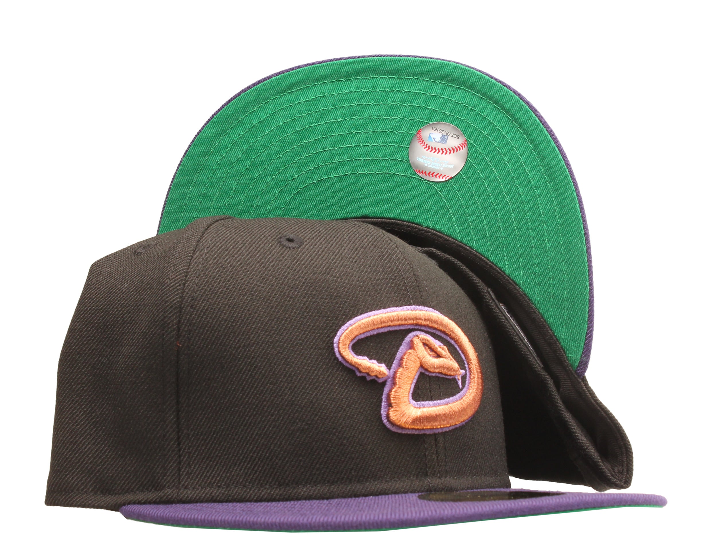 New Era x NYCMode 59Fifty MLB Arizona Diamondbacks 2001 World Series Fitted Hat W/ Green Undervisor