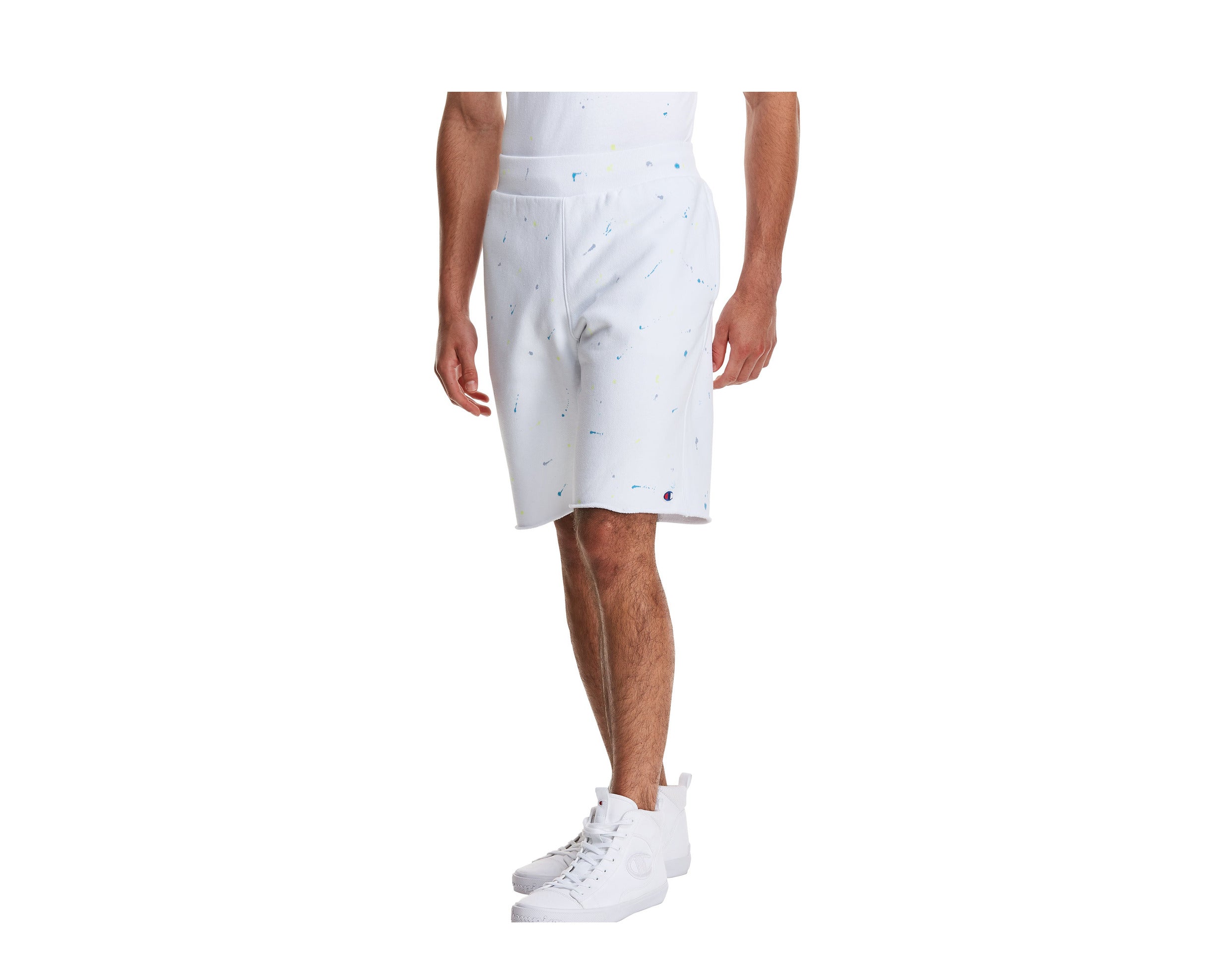 Champion C-Life Reverse Weave Cut Off Paint Splatter Men's Shorts