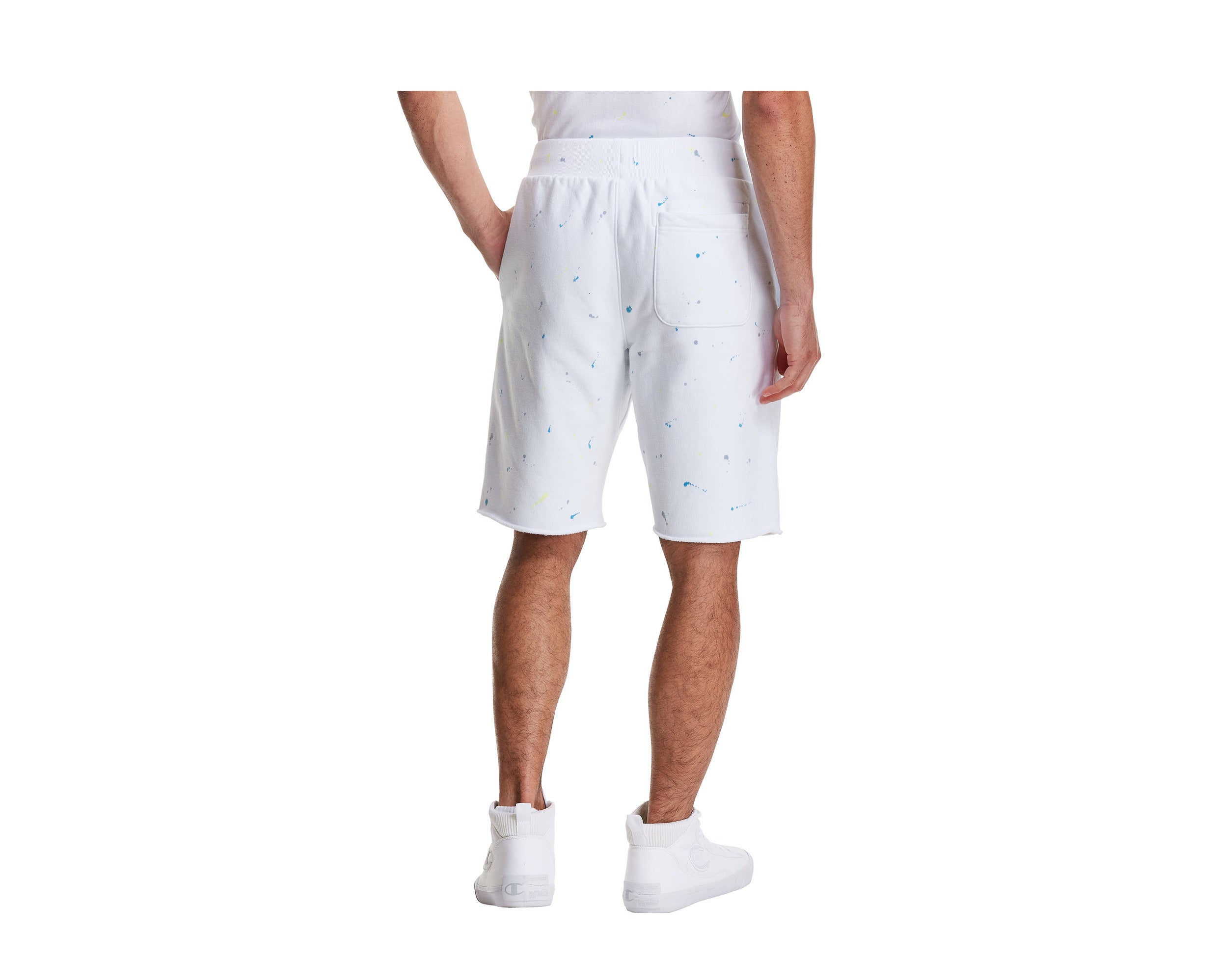 Champion C-Life Reverse Weave Cut Off Paint Splatter Men's Shorts