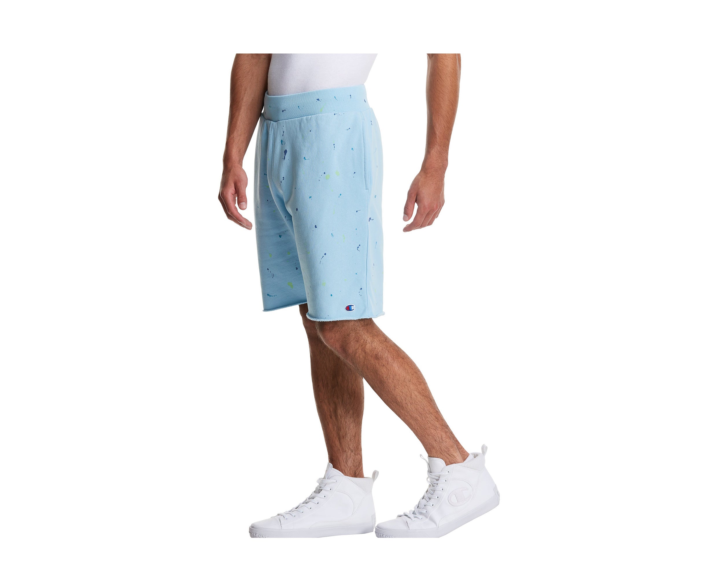 Champion C-Life Reverse Weave Cut Off Paint Splatter Men's Shorts