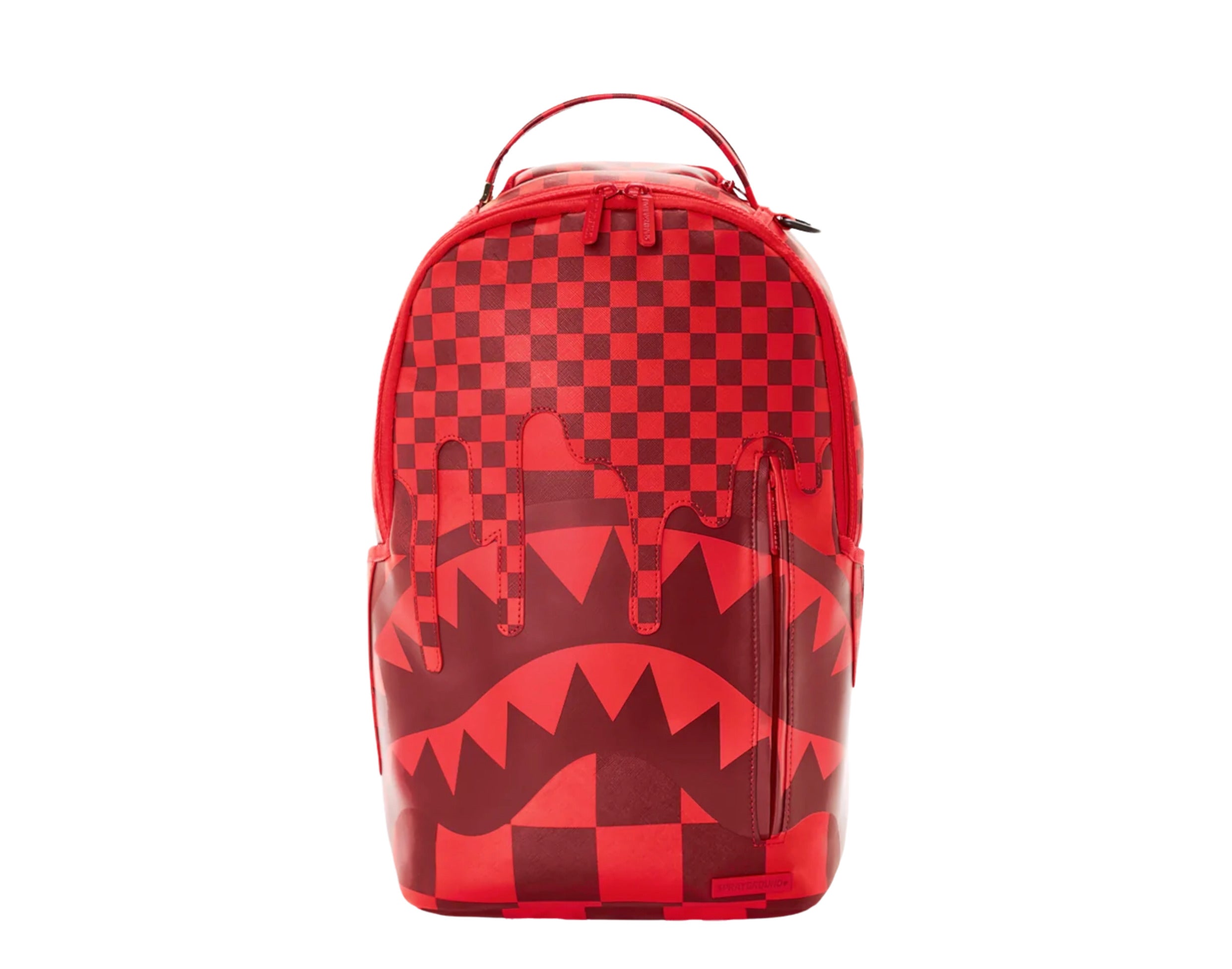 Sprayground Red Knit Shark Backpack, Red W/Blk