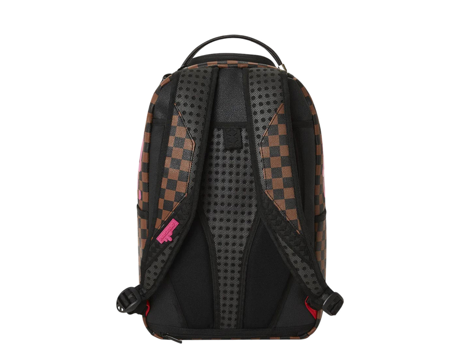 Sprayground Pink Drip Sharks Check Backpack (DLXV)