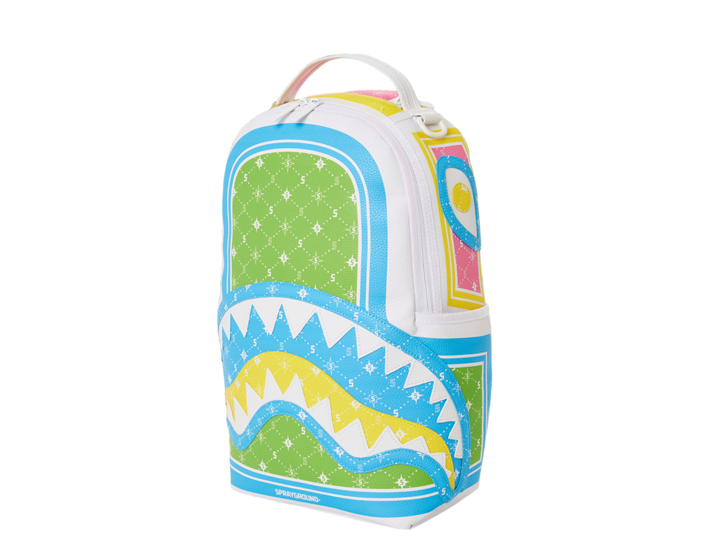 Sprayground shark mouth print backpack - White