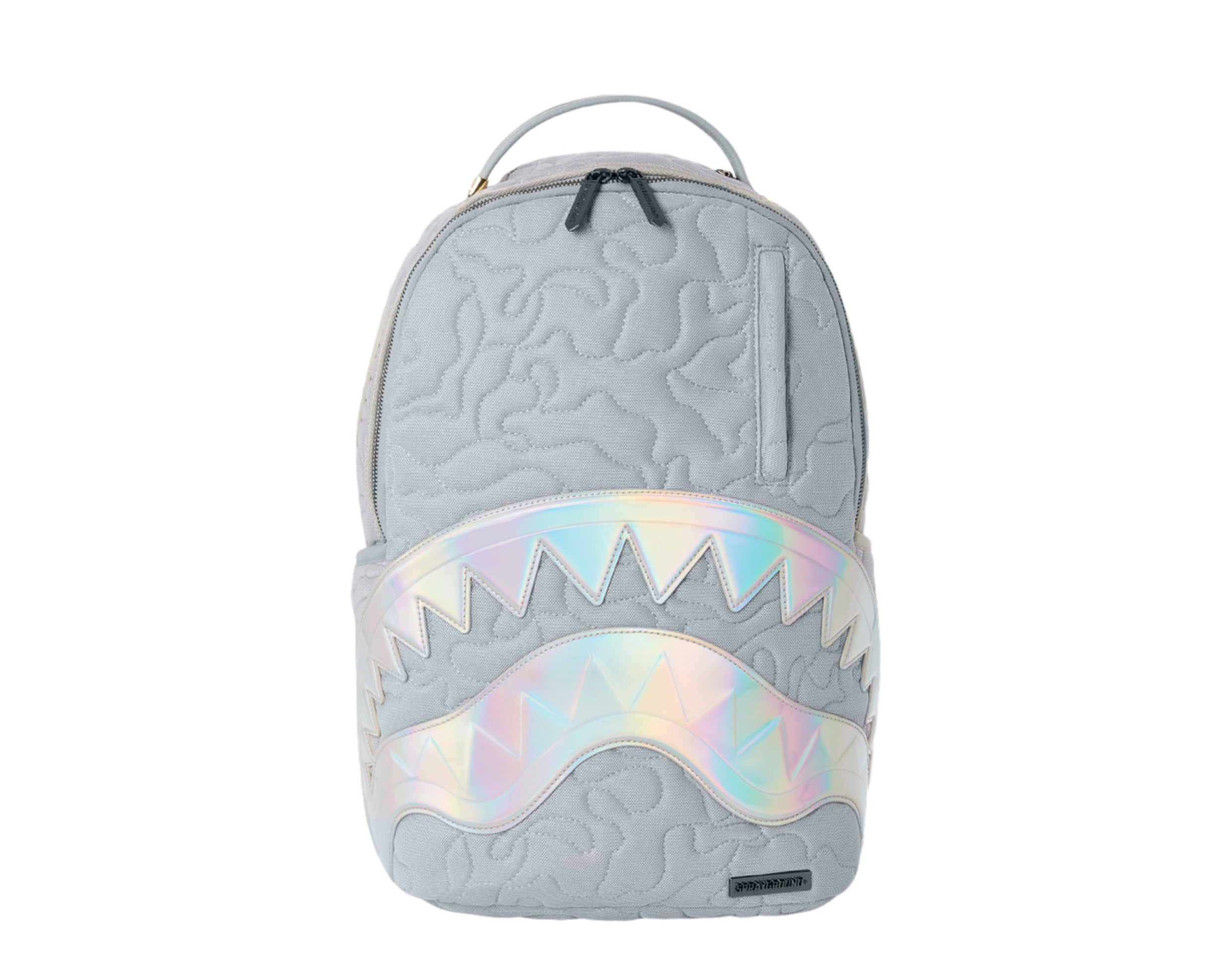 Sprayground shark mouth print backpack - White