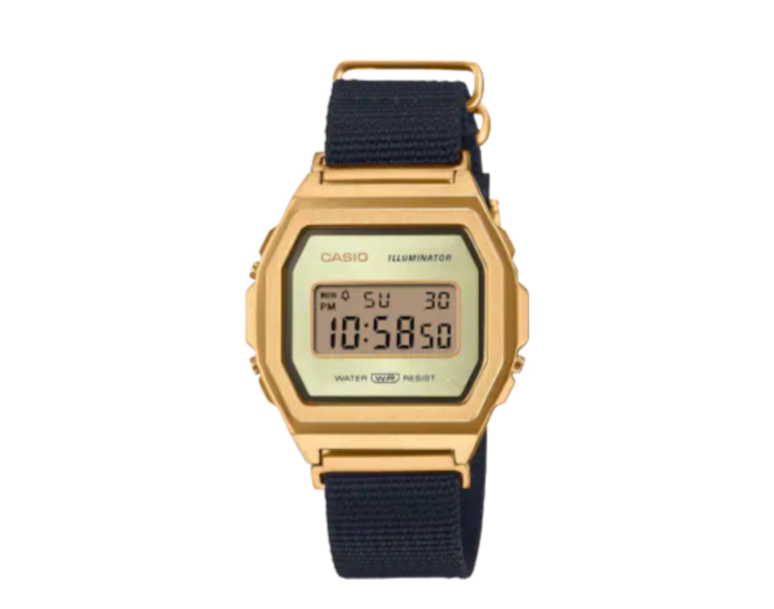 Casio Vintage A1000MGN Digital Cloth-Mesh Band Watch