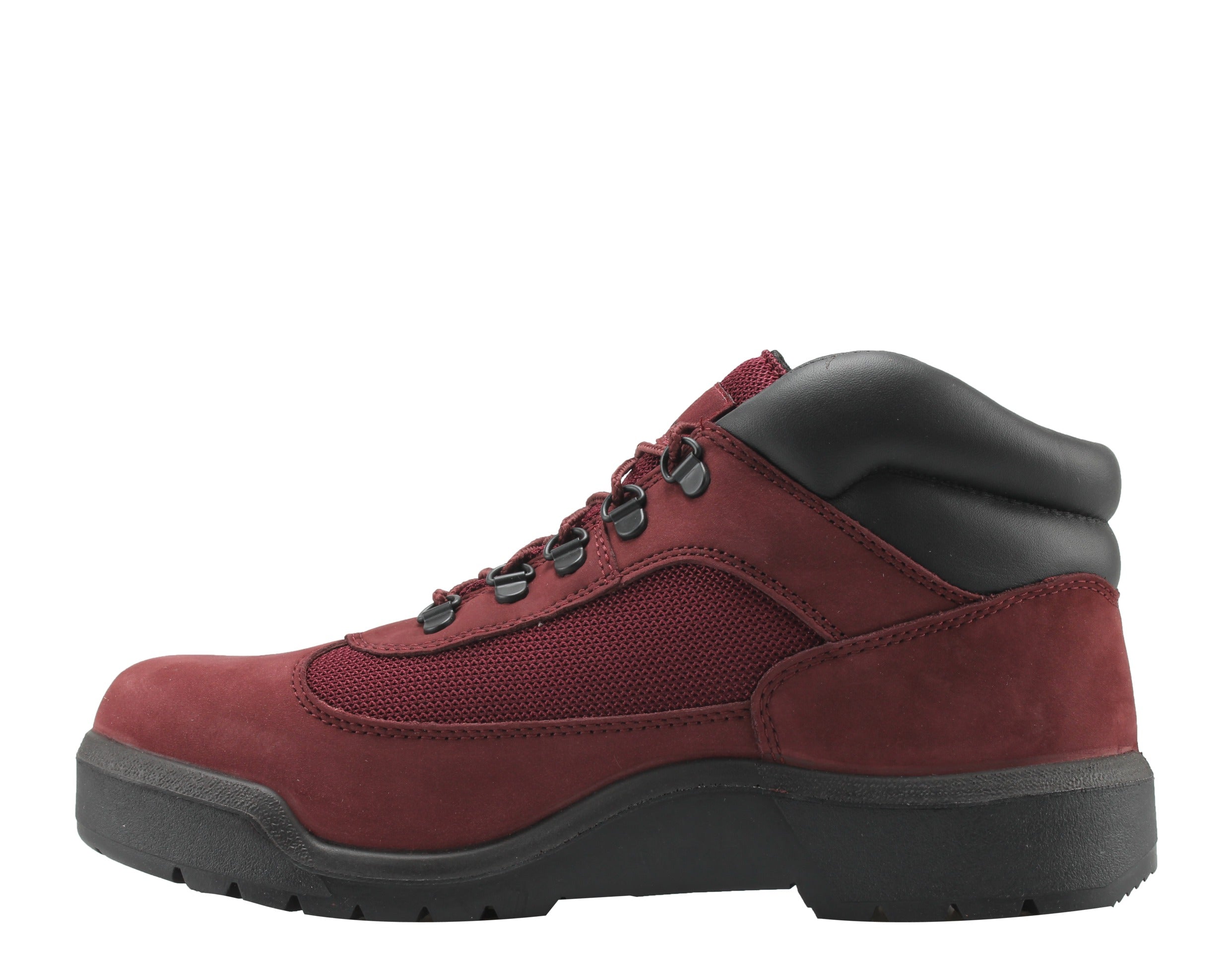 Maroon timberland hotsell boots mens