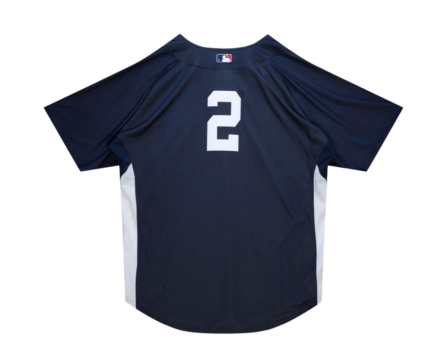 Men's New York Yankees Mitchell & Ness Black Mesh V-Neck Jersey