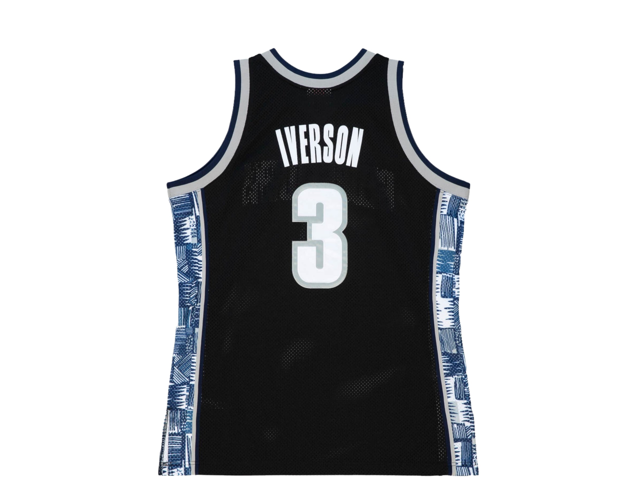 NBA_ Fast delivery Men Mitchell Ness Basketball Allen Iverson Jersey 3  Vintage Black White Red Blue Team Color Home Breathable Pure Cotton Good  Quality''nba''jersey 