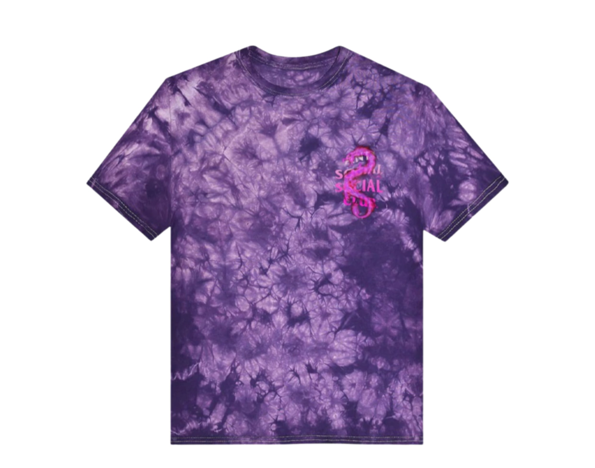 Anti Social Social Club Summer In Minsk Purple Tie Dye Tee