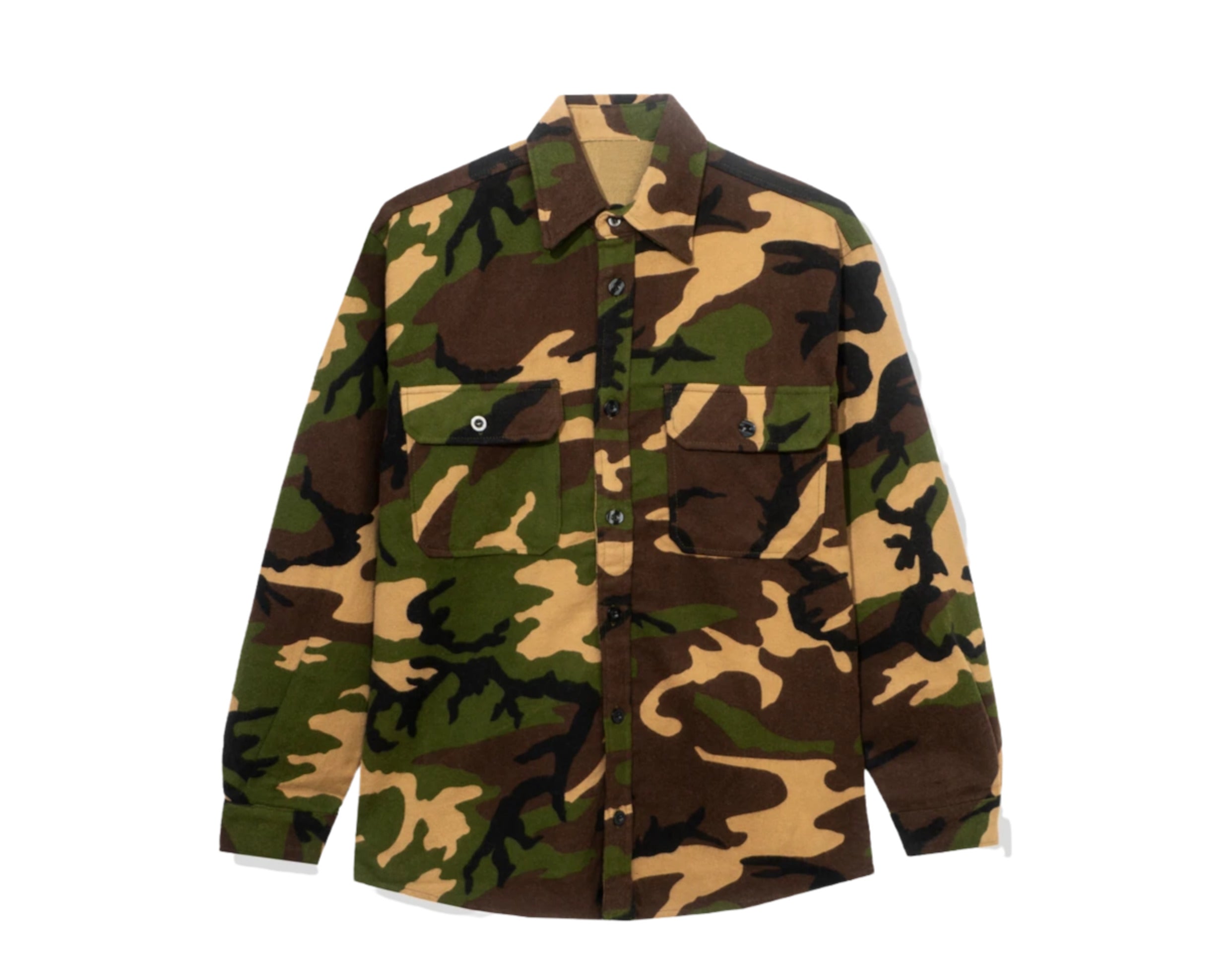 Anti Social Social Club Dialtone Camo Flannel Shirt