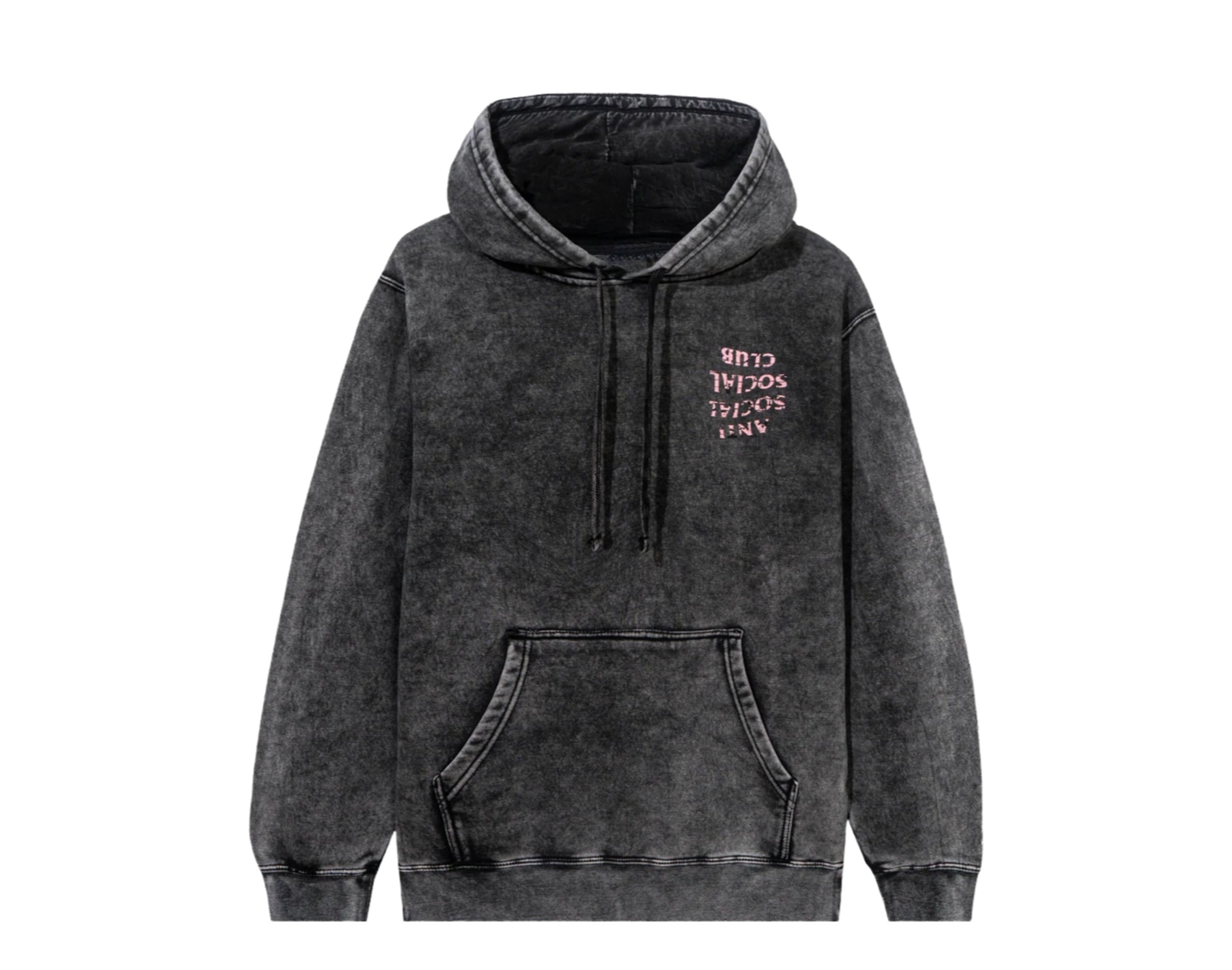 Anti Social Social Club Fall Through The Cracks Black Washed Hoodie