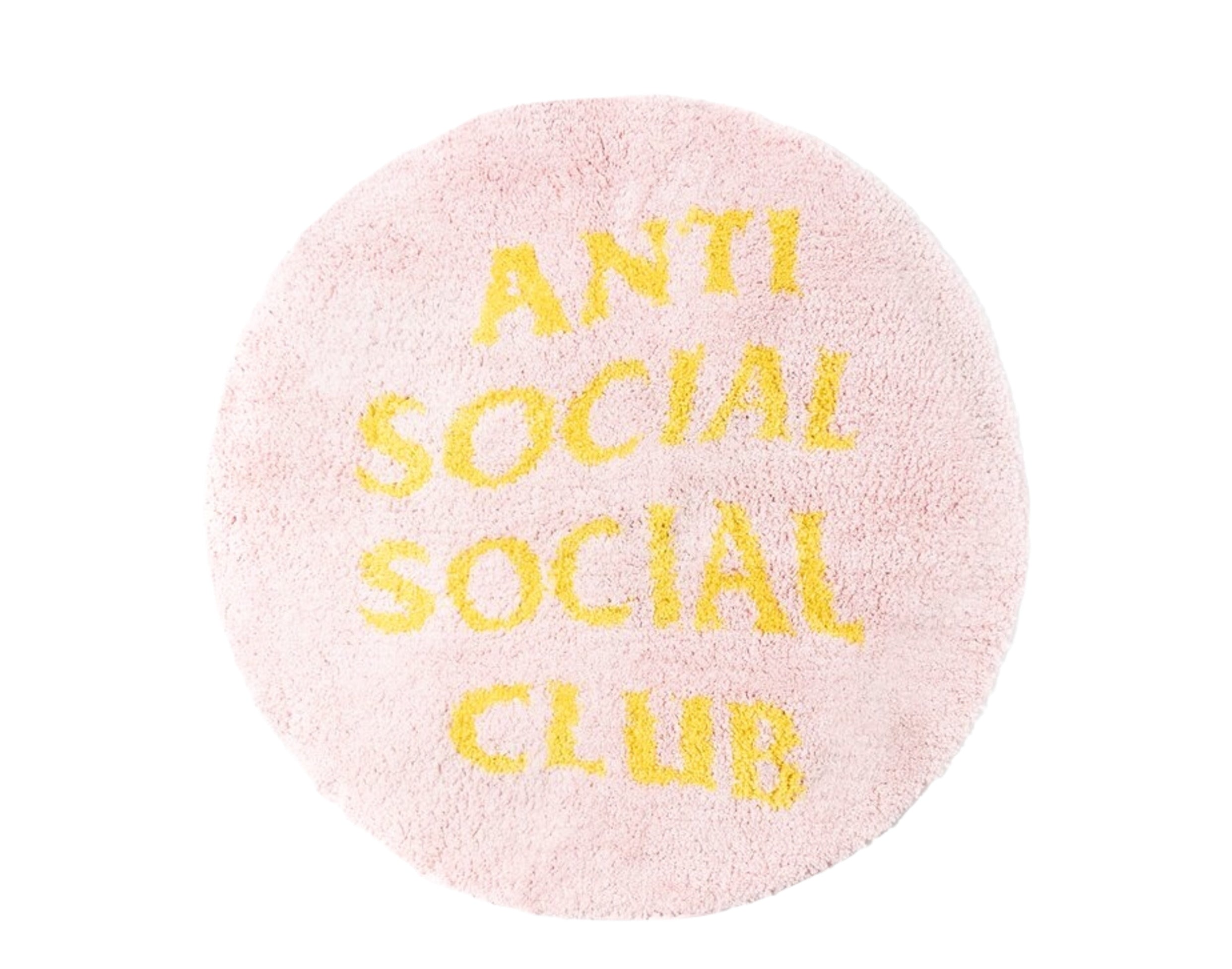 Anti Social Social Club No Shoes Inside Pink Shag Rug