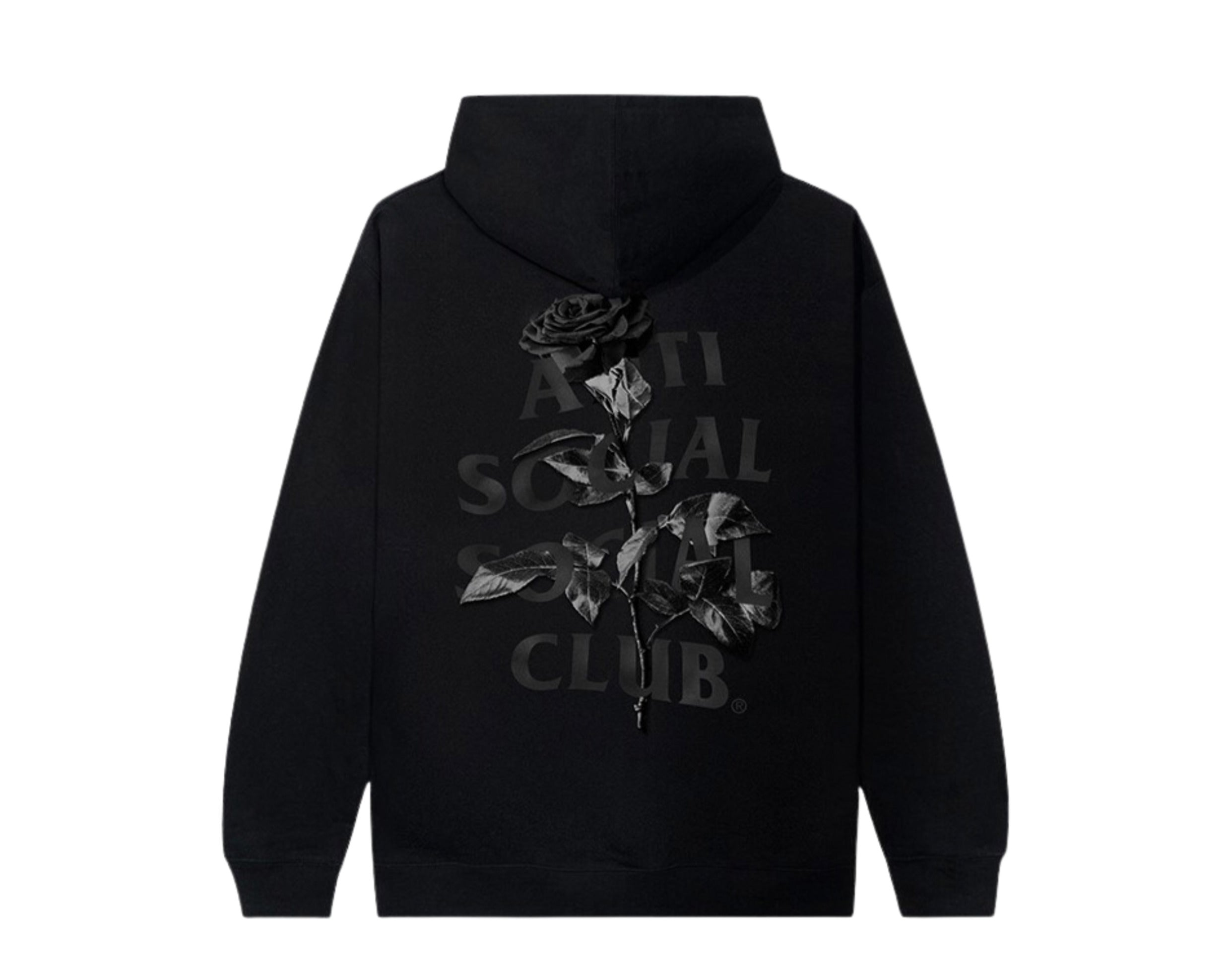 Anti Social Social Club In Hell O Rose Black Hoodie