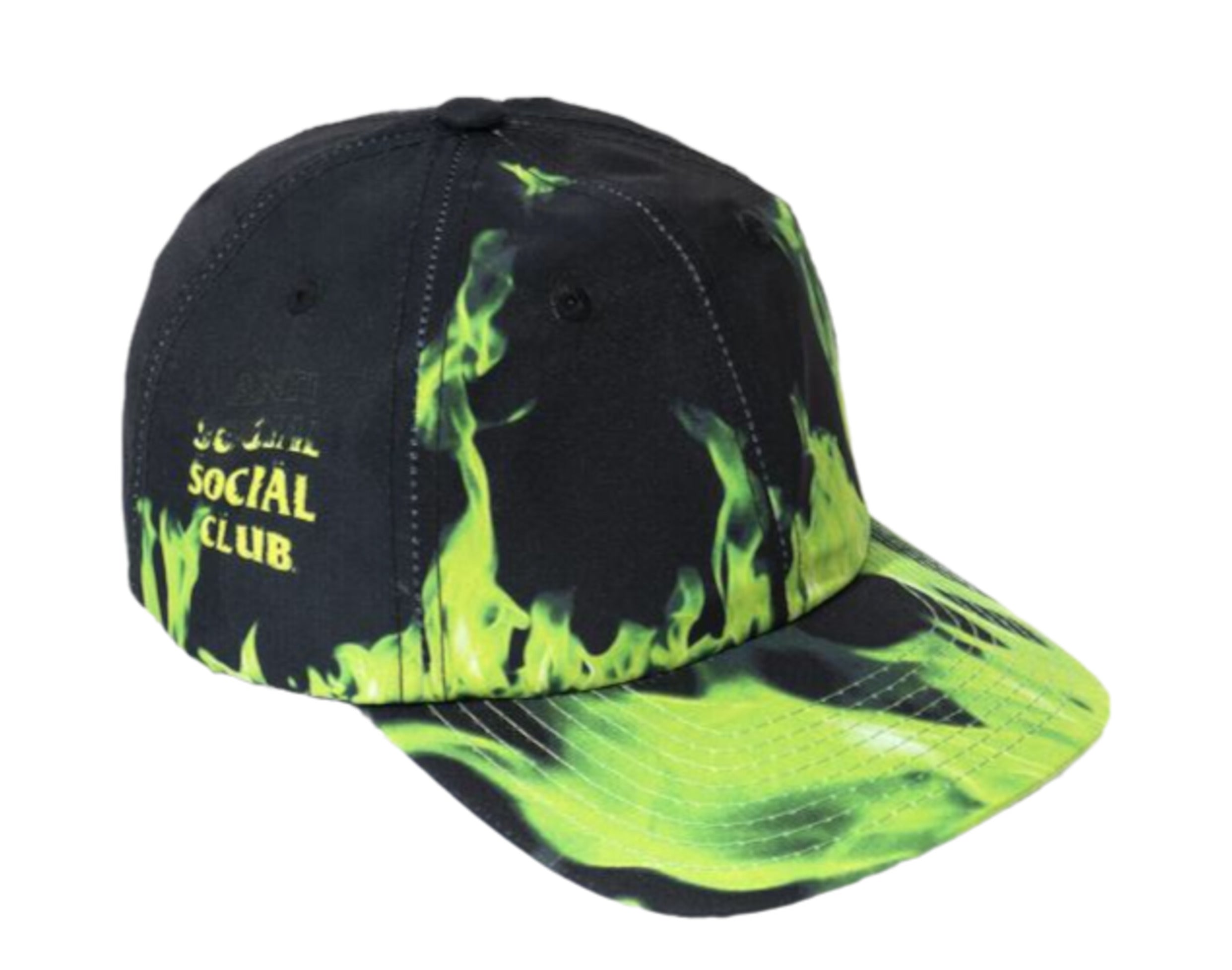 Anti Social Social Club A Flame Inside Cap - Green Flame