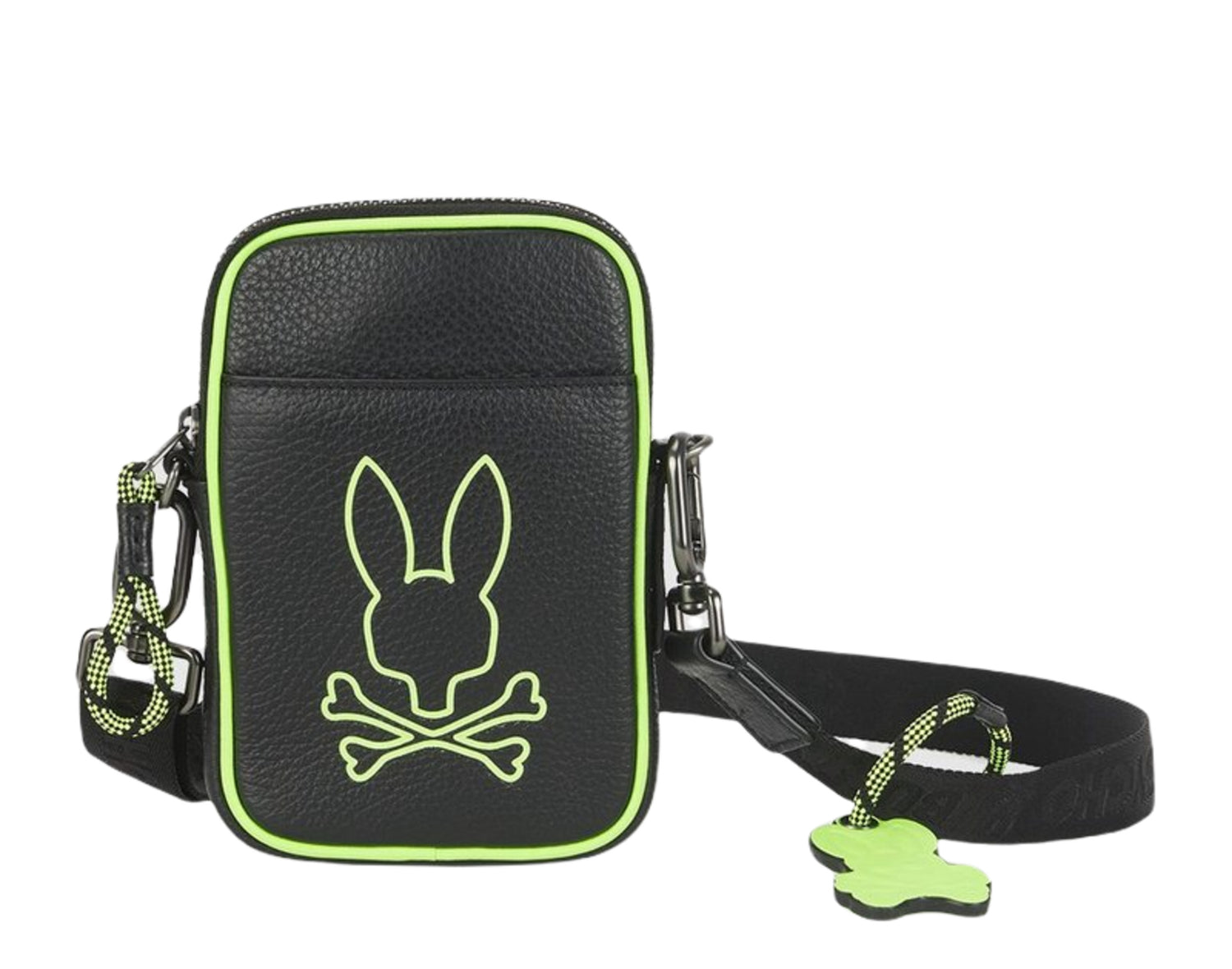 Psycho Bunny Leather Crossbody Tech Pouch Bag