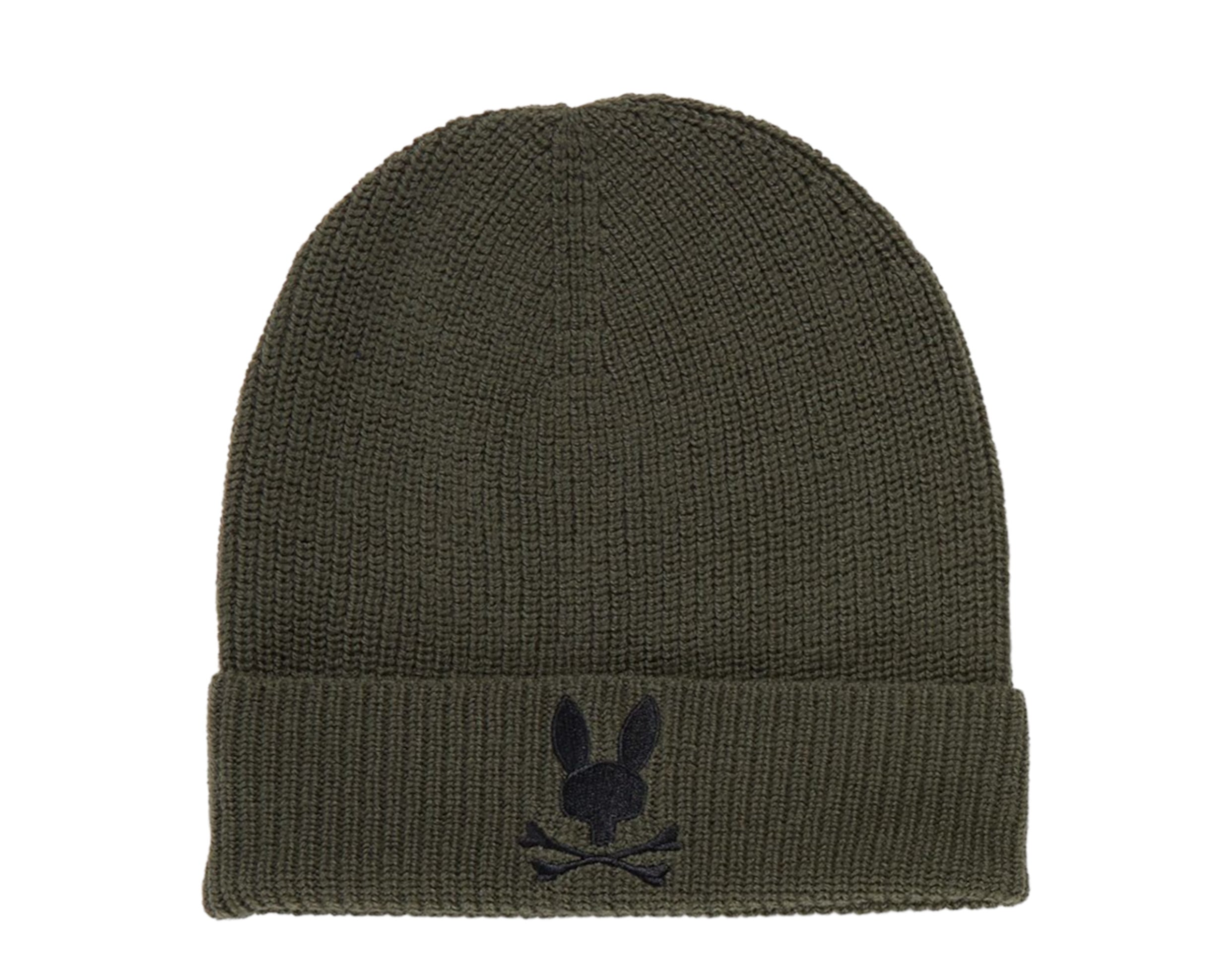 Psycho Bunny Allen Merino Wool Knit Cuff Beanie