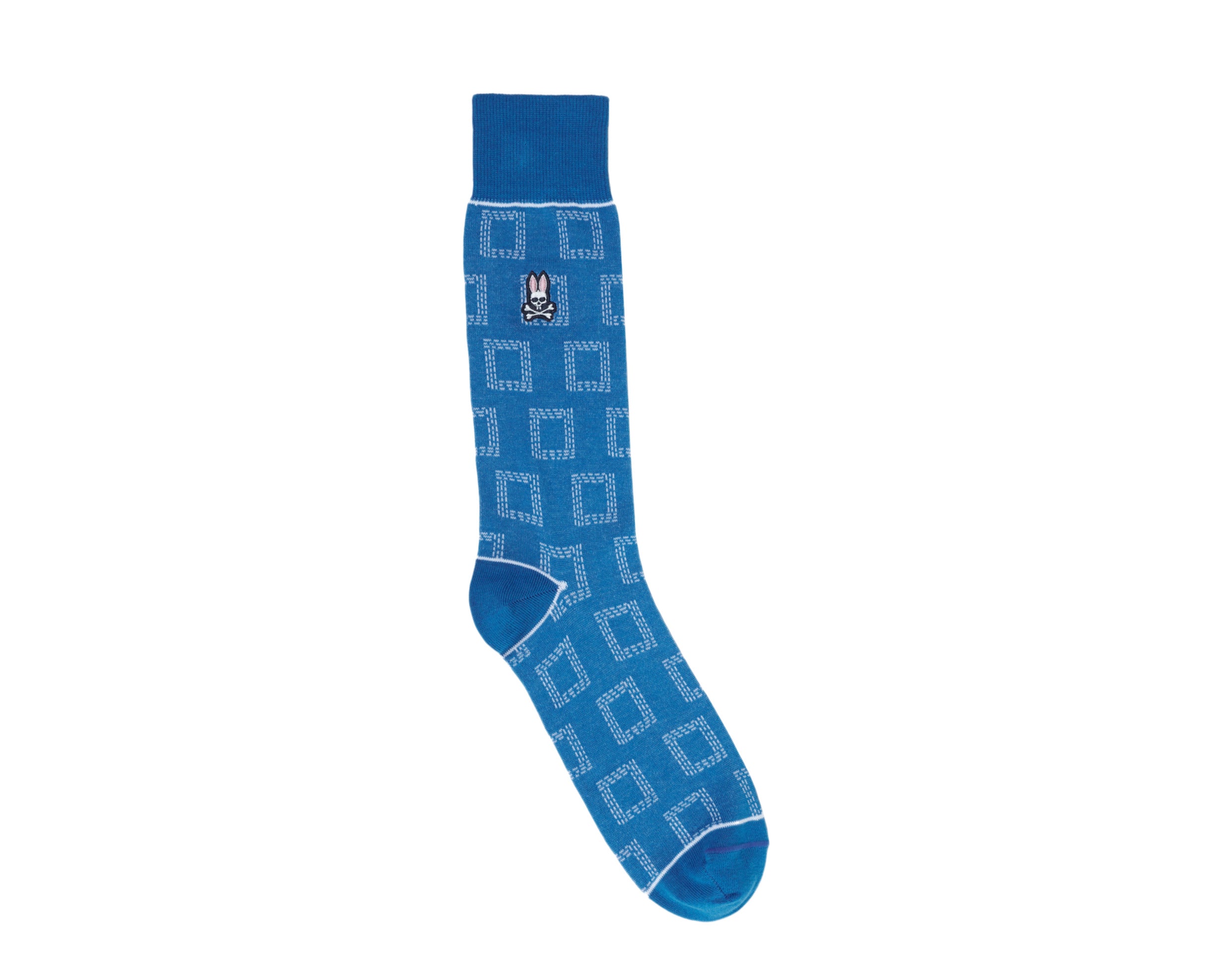 Psycho Bunny Square Pattern Men's Socks