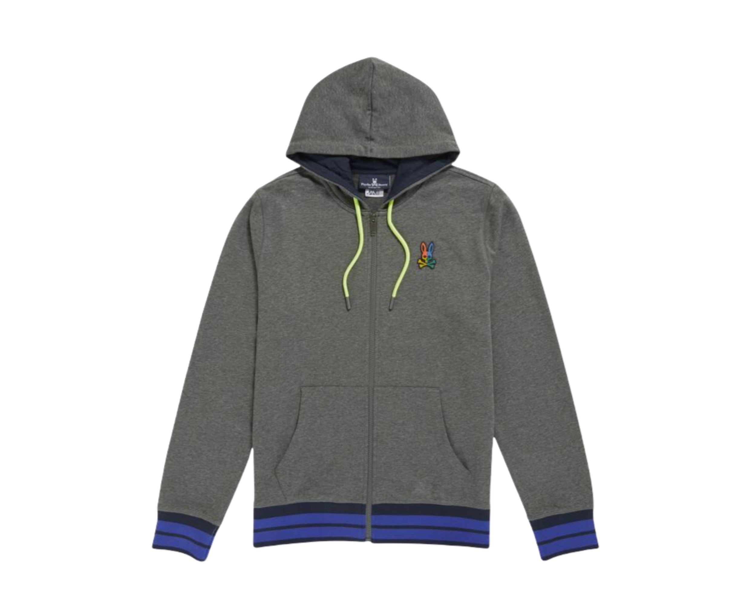 Psycho Bunny Warwick Color-Block Logo Zip-Up Men's Hoodie