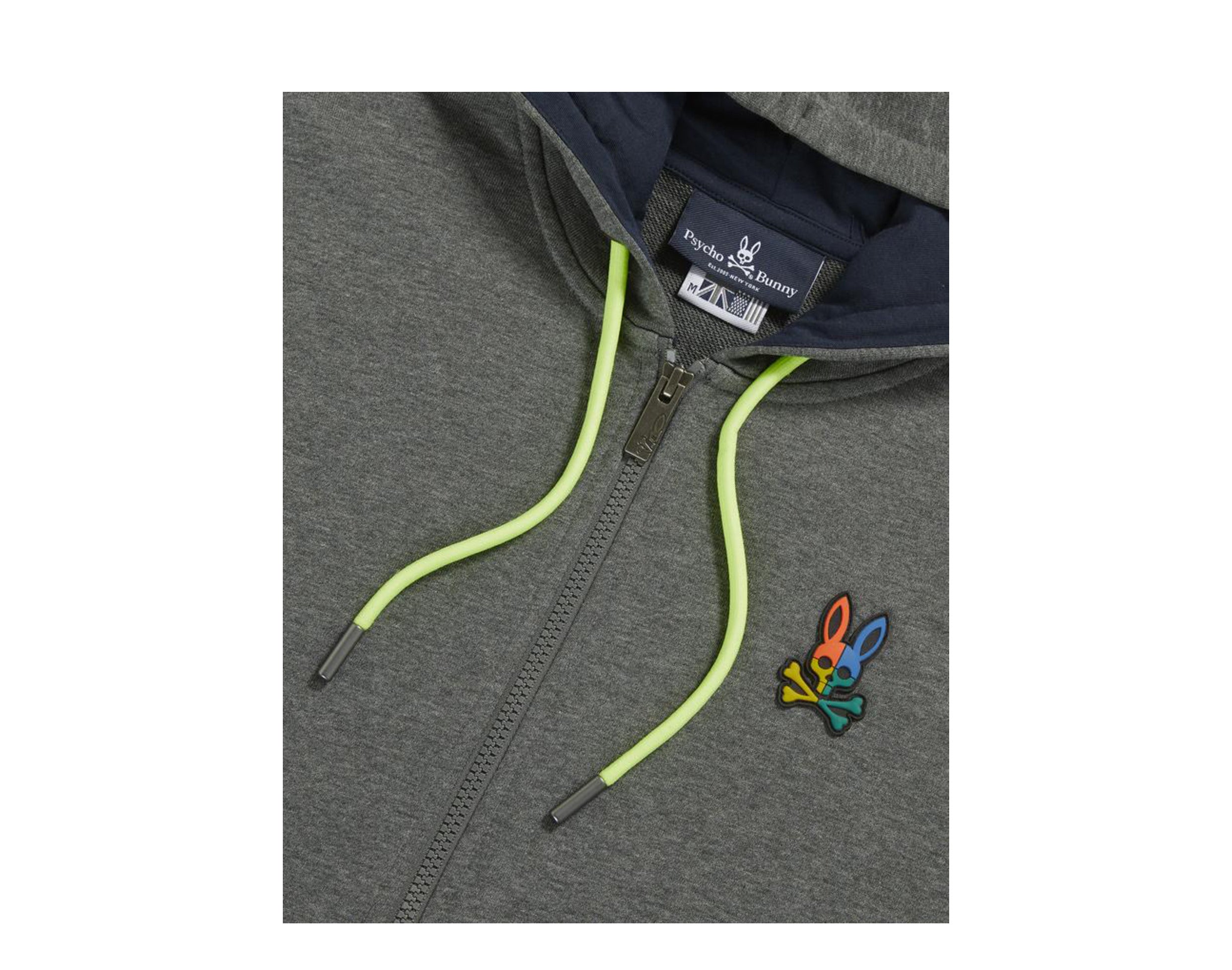 Psycho Bunny Warwick Color-Block Logo Zip-Up Men's Hoodie