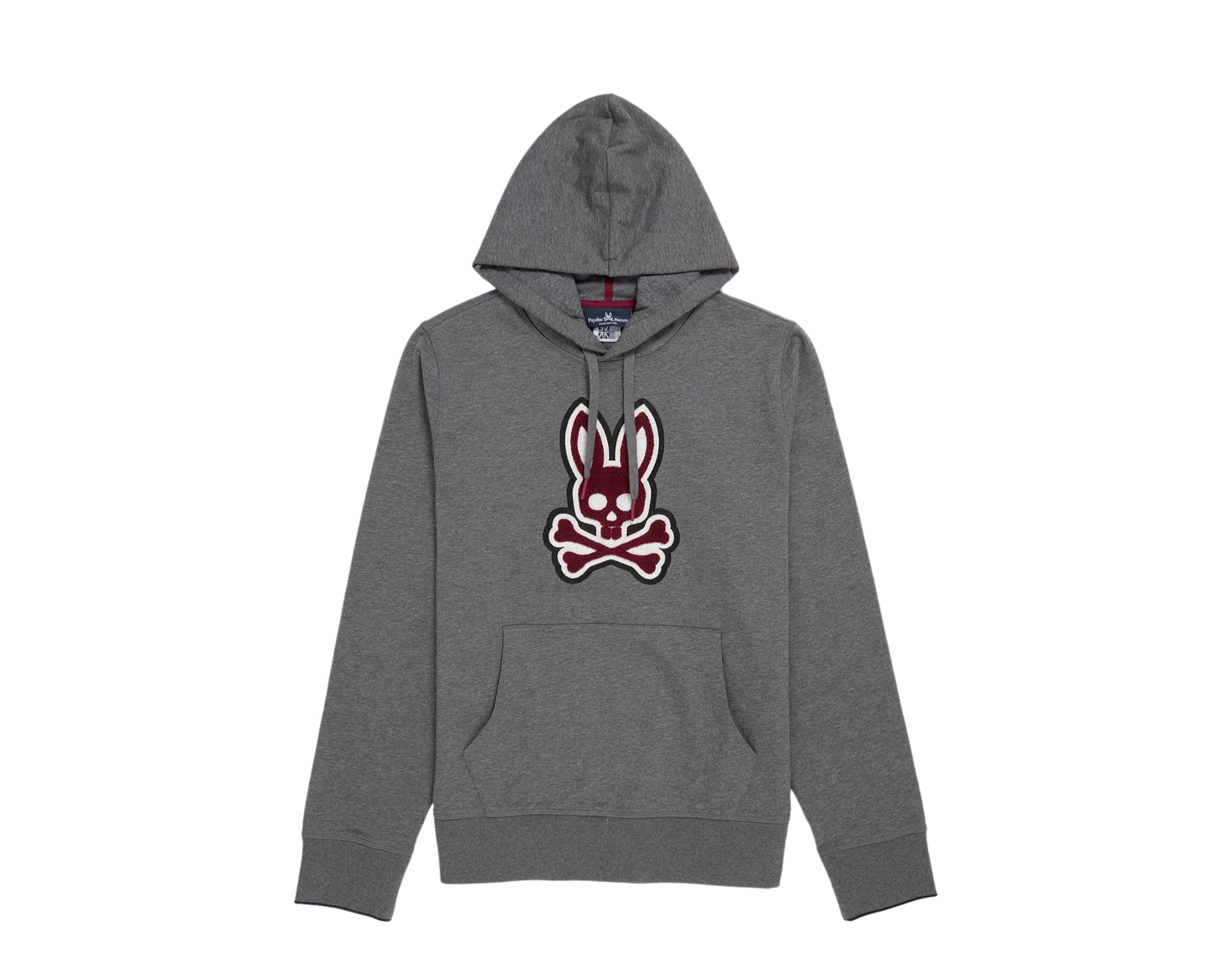 Psycho Bunny Patchin Chenille Bunny Logo Pullover Men's Hoodie