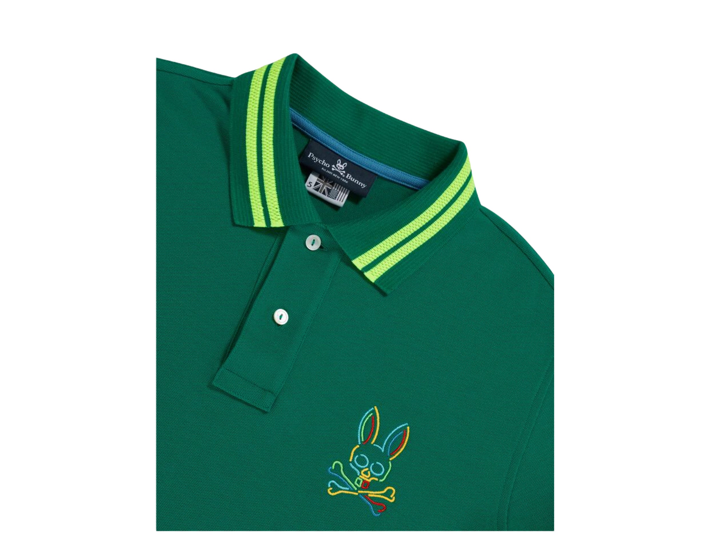 Psycho Bunny Barbon Neon Glow Polo Men's Shirt