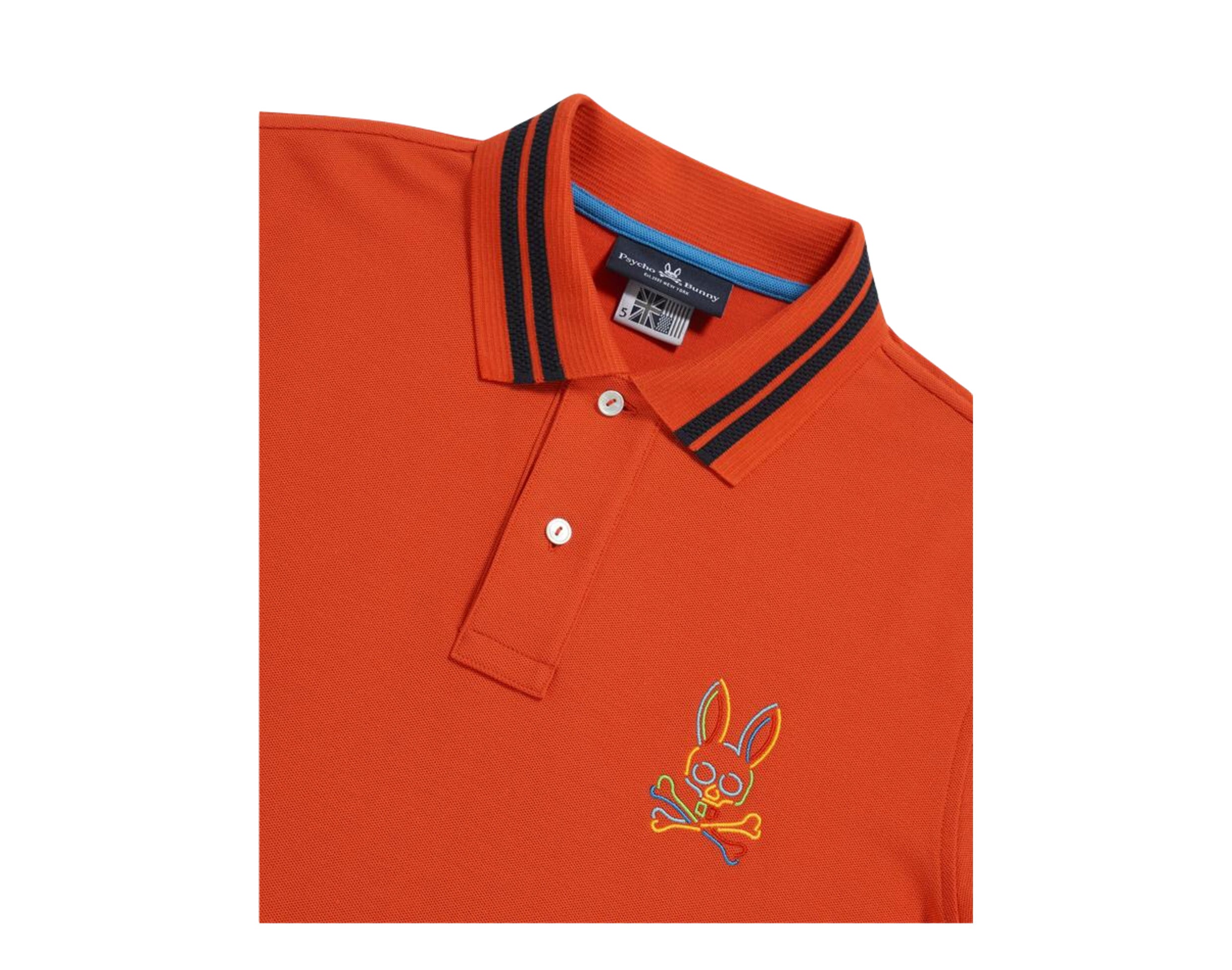 Psycho Bunny Barbon Neon Glow Polo Men's Shirt