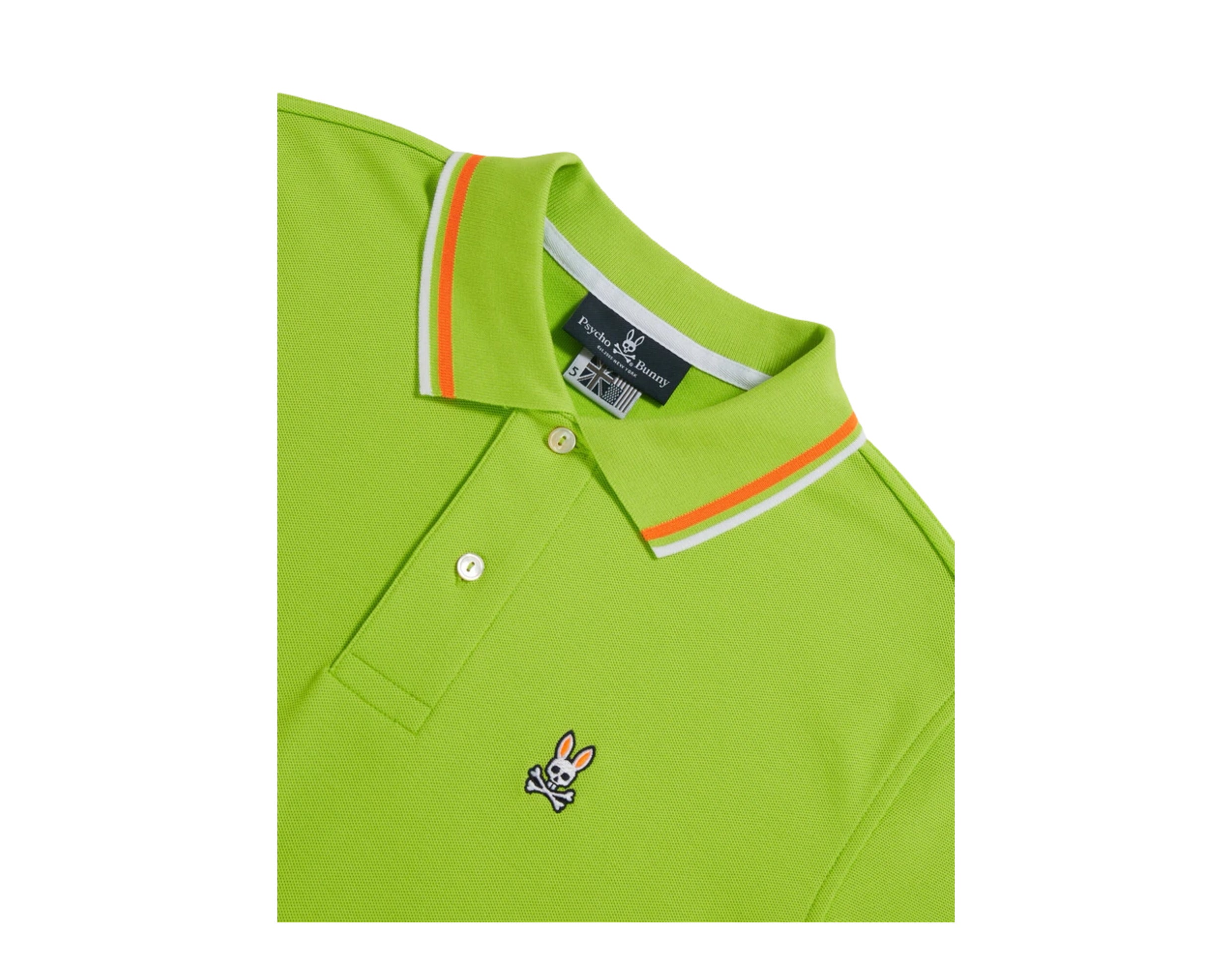 Psycho Bunny Lincoln Neon Tipped Polo Men's Shirt