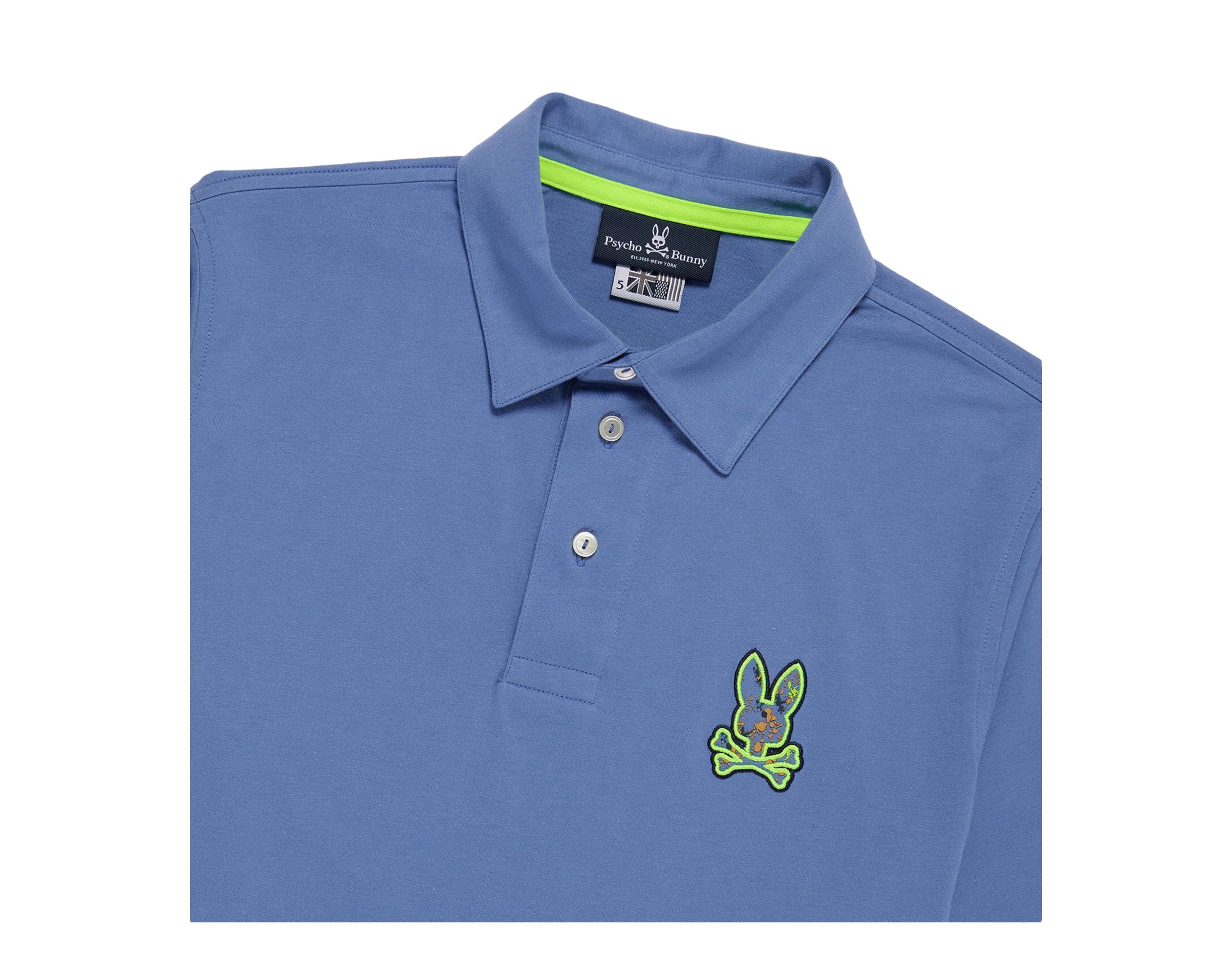 Psycho Bunny Waverly Jersey Bunny Logo Polo Men's Shirt