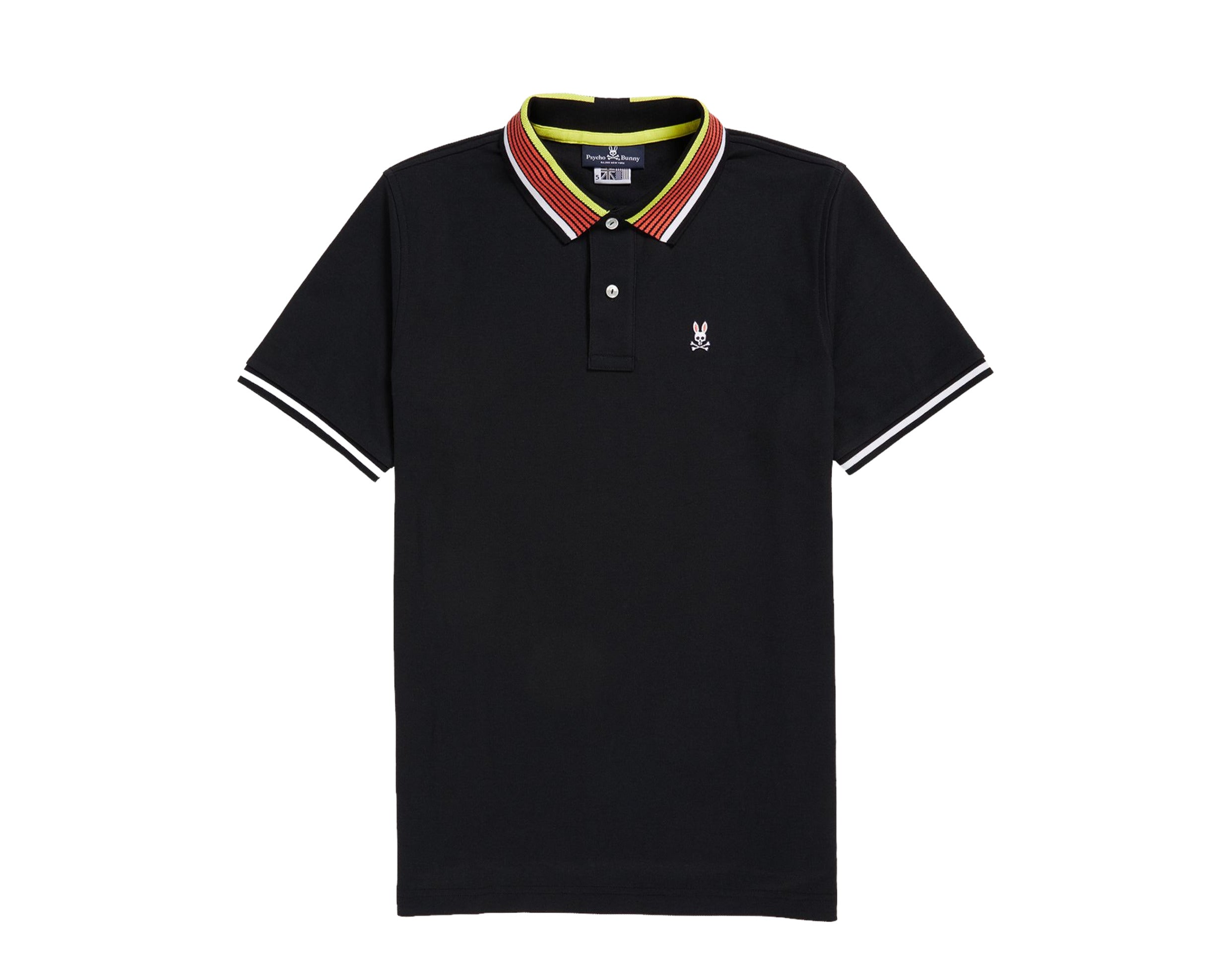 Psycho Bunny York Stripe Collar Polo Men's Shirt