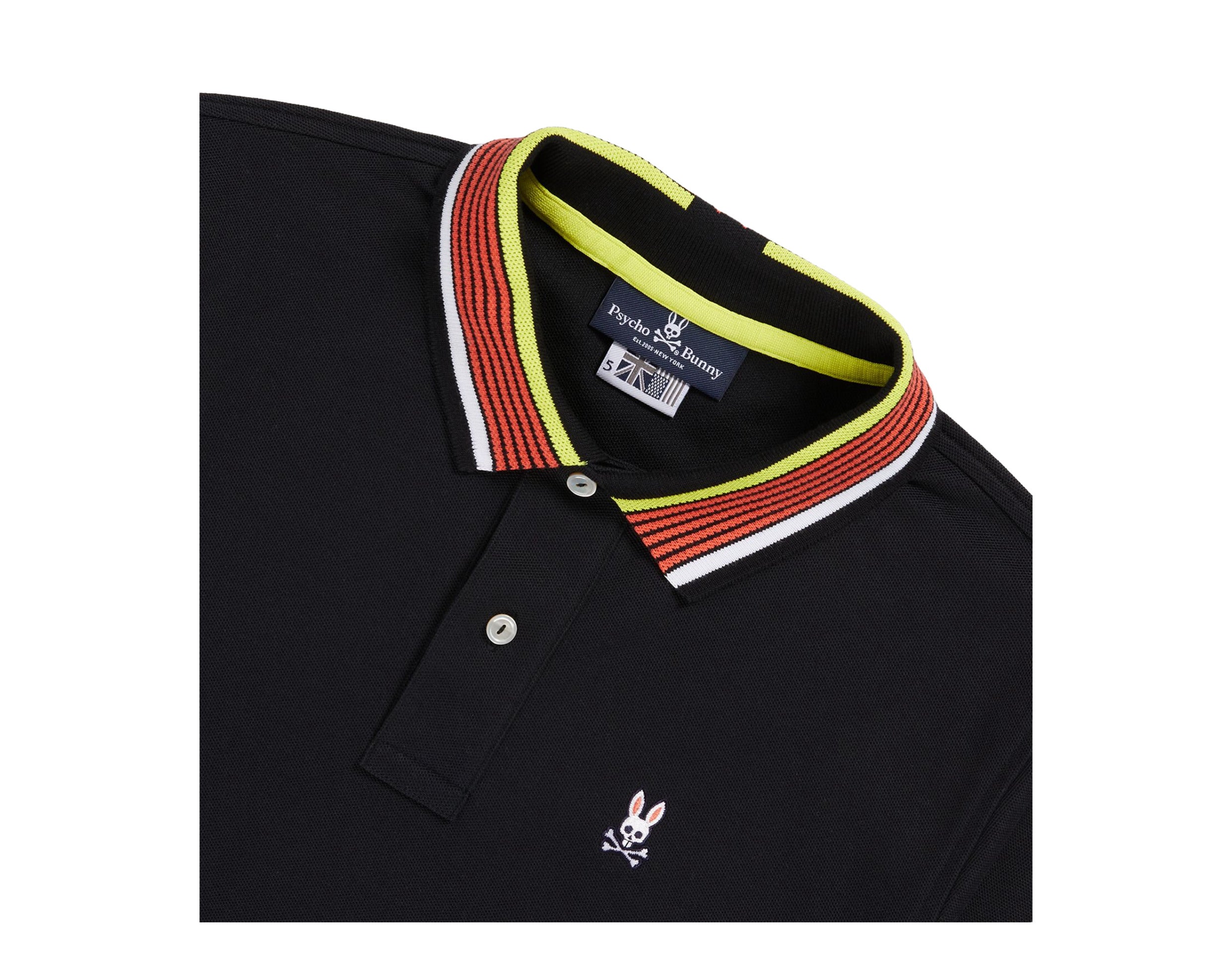 Psycho Bunny York Stripe Collar Polo Men's Shirt