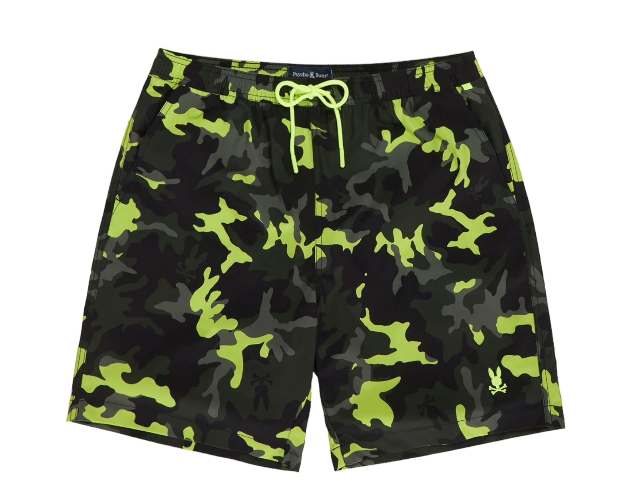 Psycho Bunny Plano Camo Print Long Men's Swim Trunks