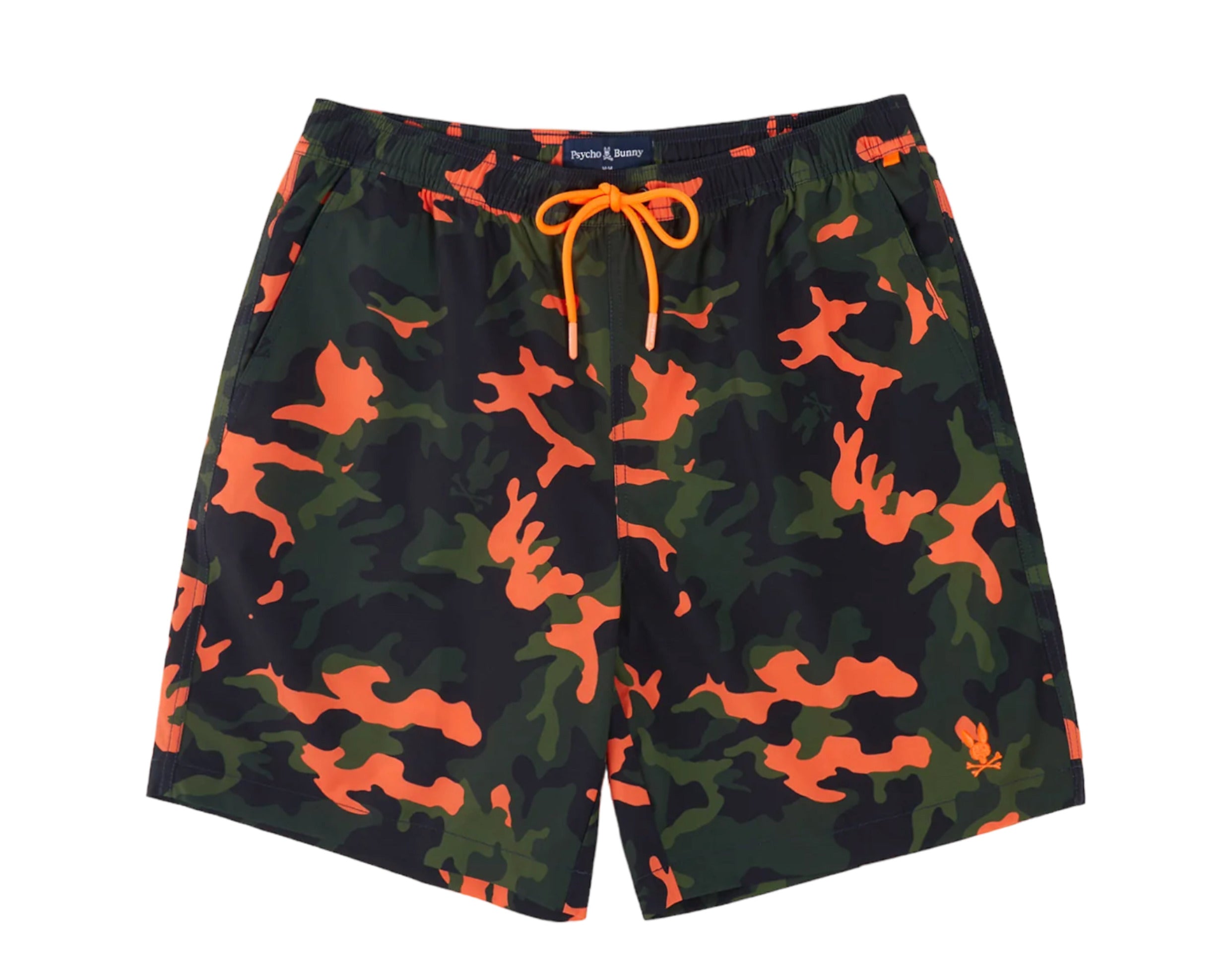 Psycho Bunny Plano Camo Print Long Men's Swim Trunks