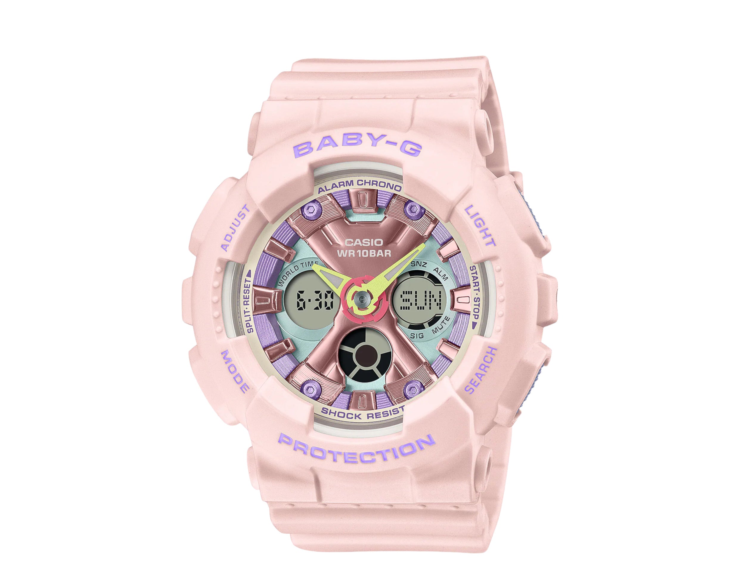 Casio G-Shock Baby-G BA130PM Pastel-Metallic Series Analog-Digital Resin Women's Watch