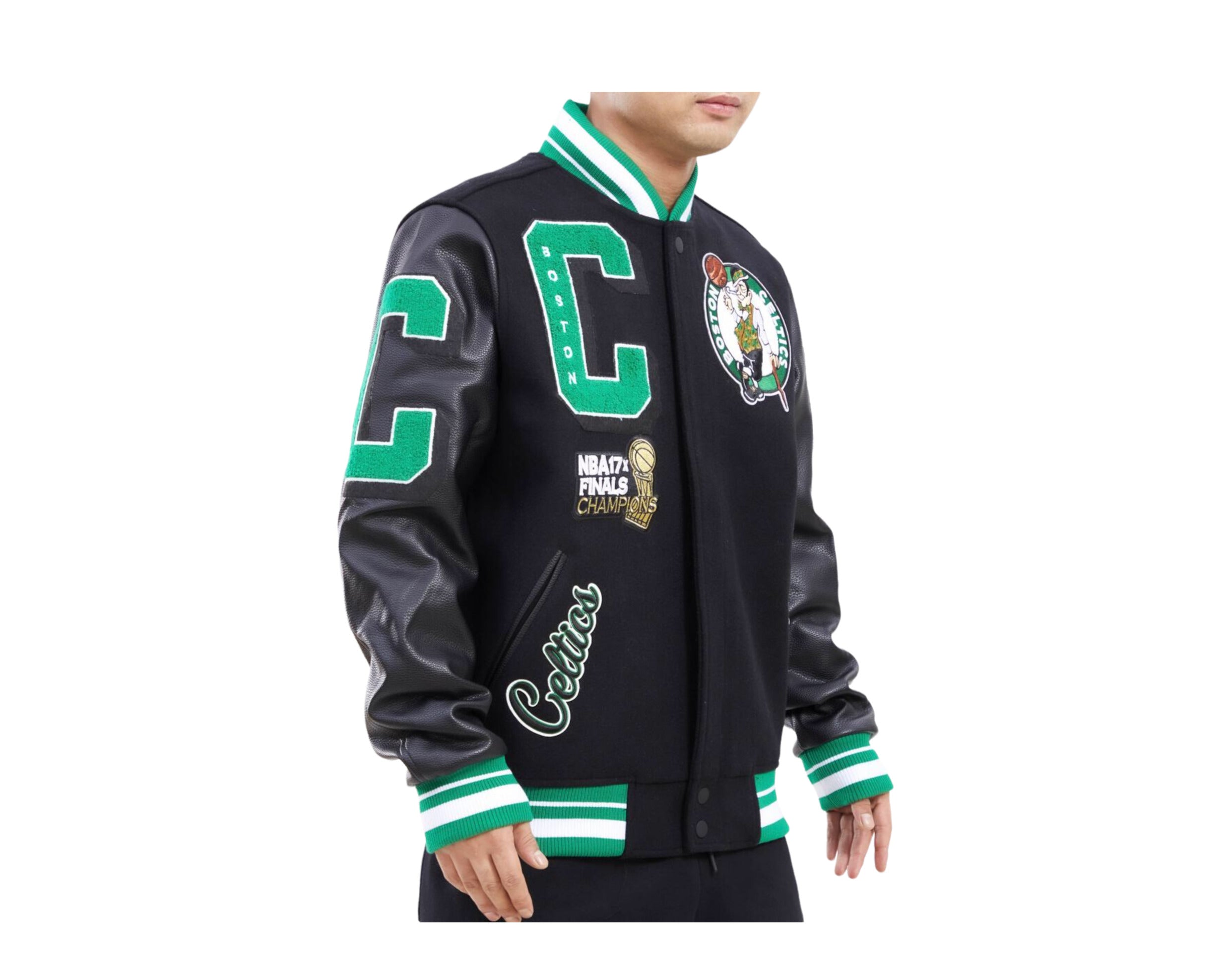 Pro Standard NBA Boston Celtics Mash Up Logo Varsity Men's Jacket