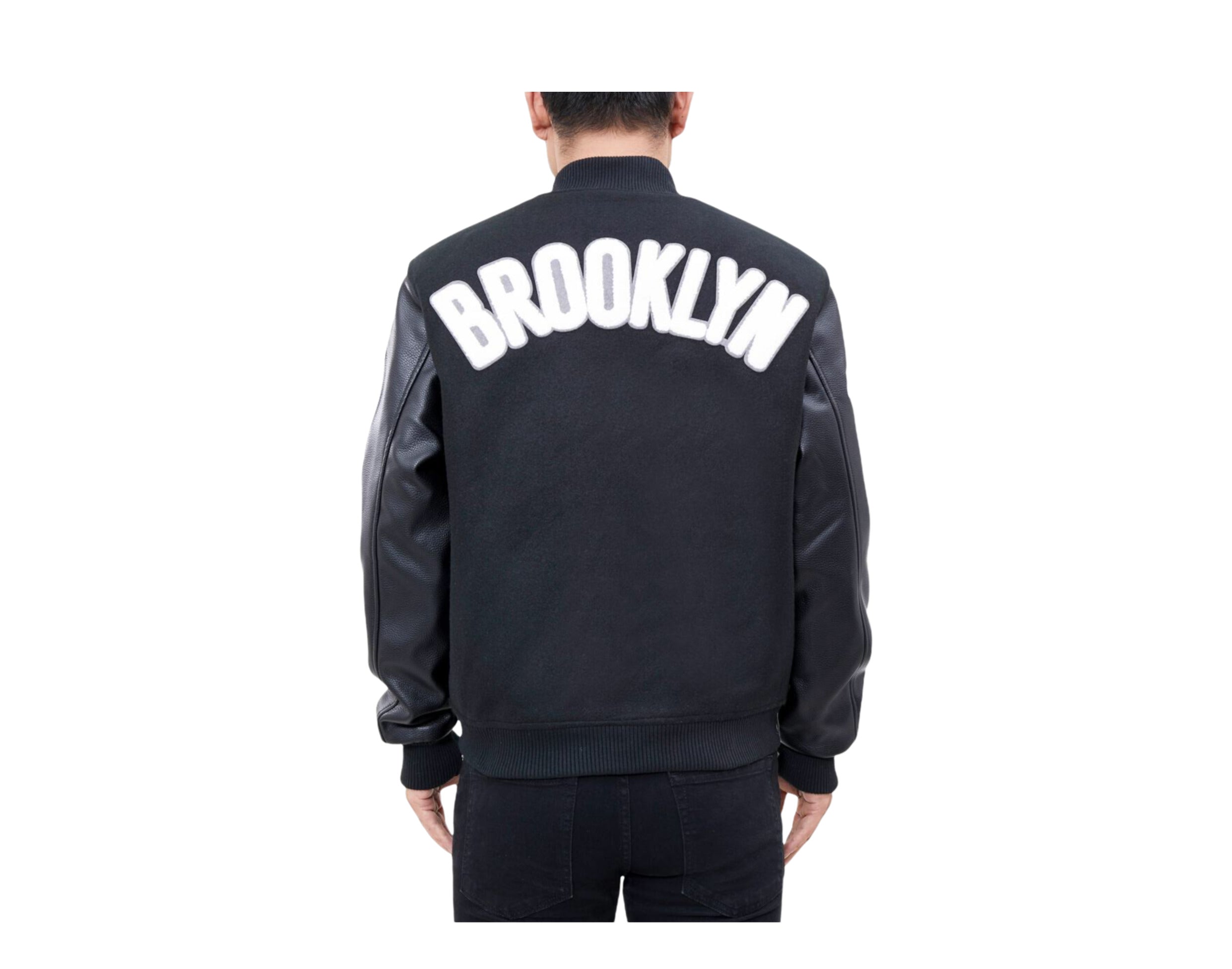 Pro Standard NBA Brooklyn Nets Logo Blended Varsity Jacket