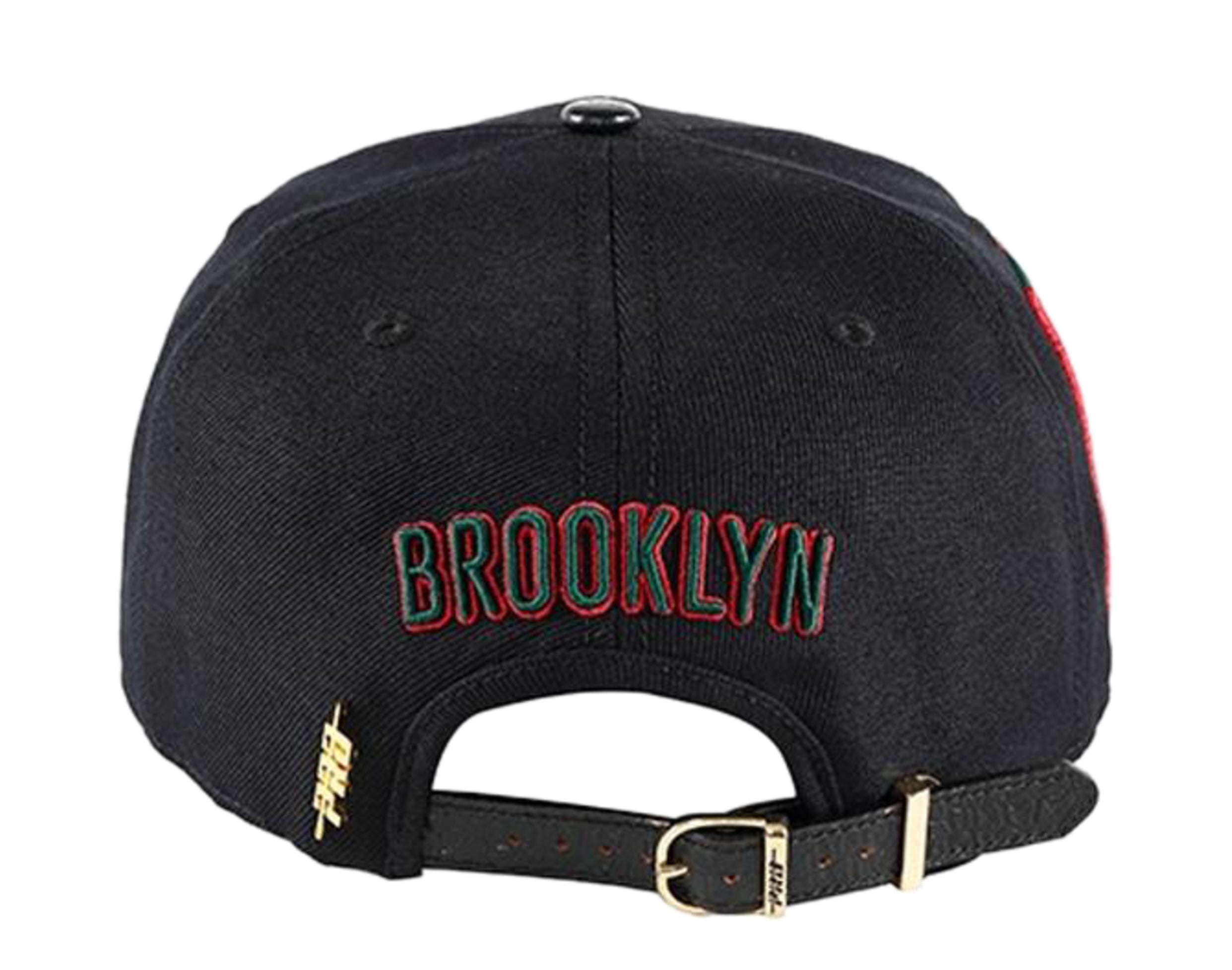 Pro Standard Brooklyn Nets Logo Green-Red Patch Strapback Hat