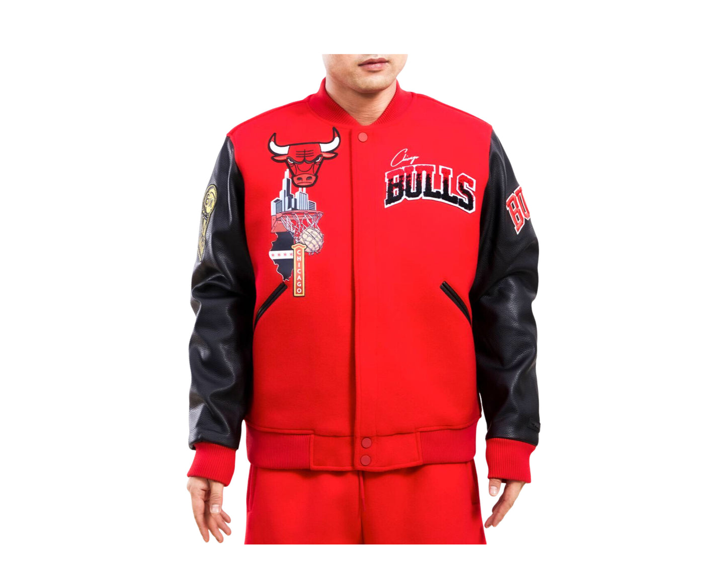 Maker of Jacket NBA Teams Jackets Chicago Bulls Pro Standard Tan Varsity