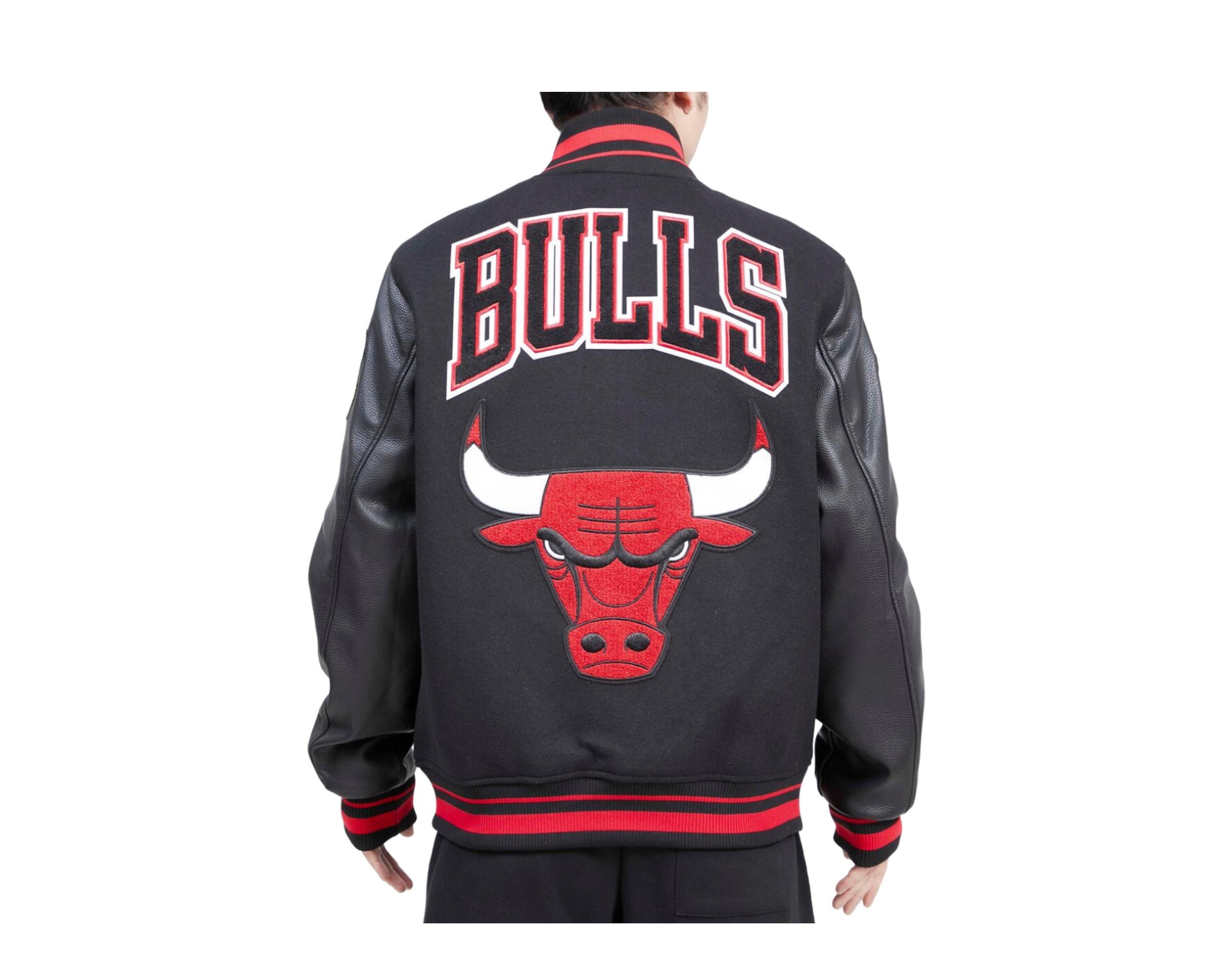 NBA Chicago Bulls Logo Varsity Jacket Brown And Yellow, Wool & Leather  All Sizes