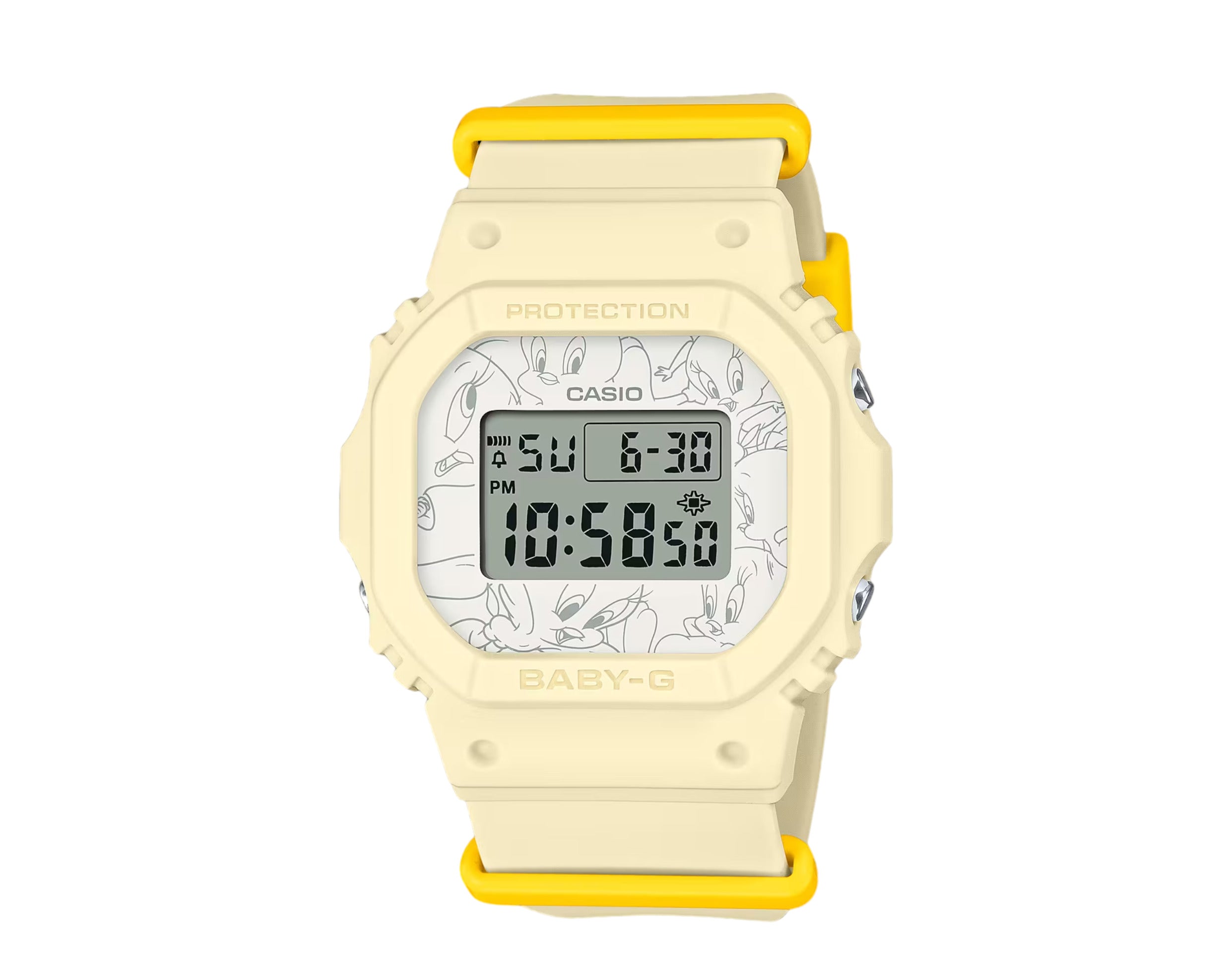 Casio G-Shock Baby-G x Tweety Looney Tunes BGD565TW Digital Resin Watch