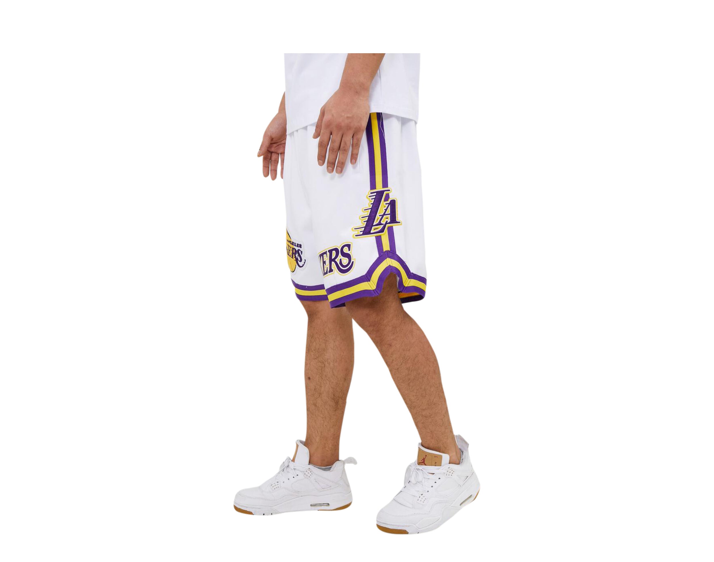 Men's Los Angeles Lakers Pro Standard White Team Shorts