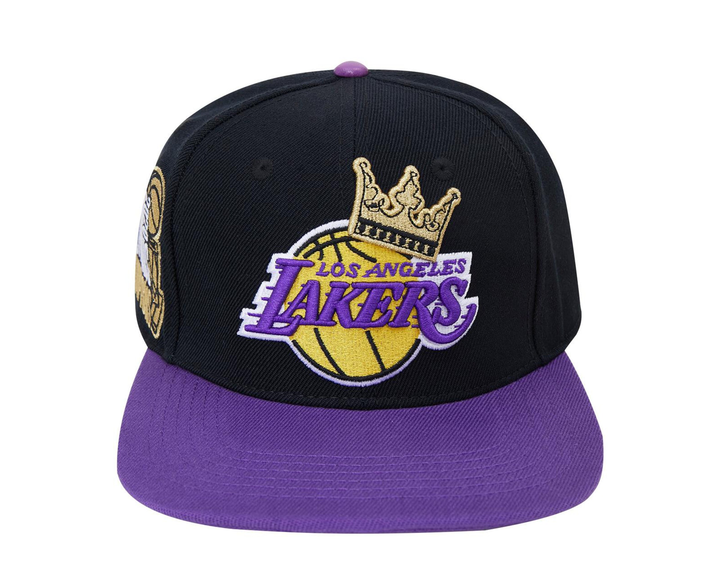 Pro Standard NBA Los Angeles Lakers Crown Team Logo Snapback Hat W/ Pink Undervisor