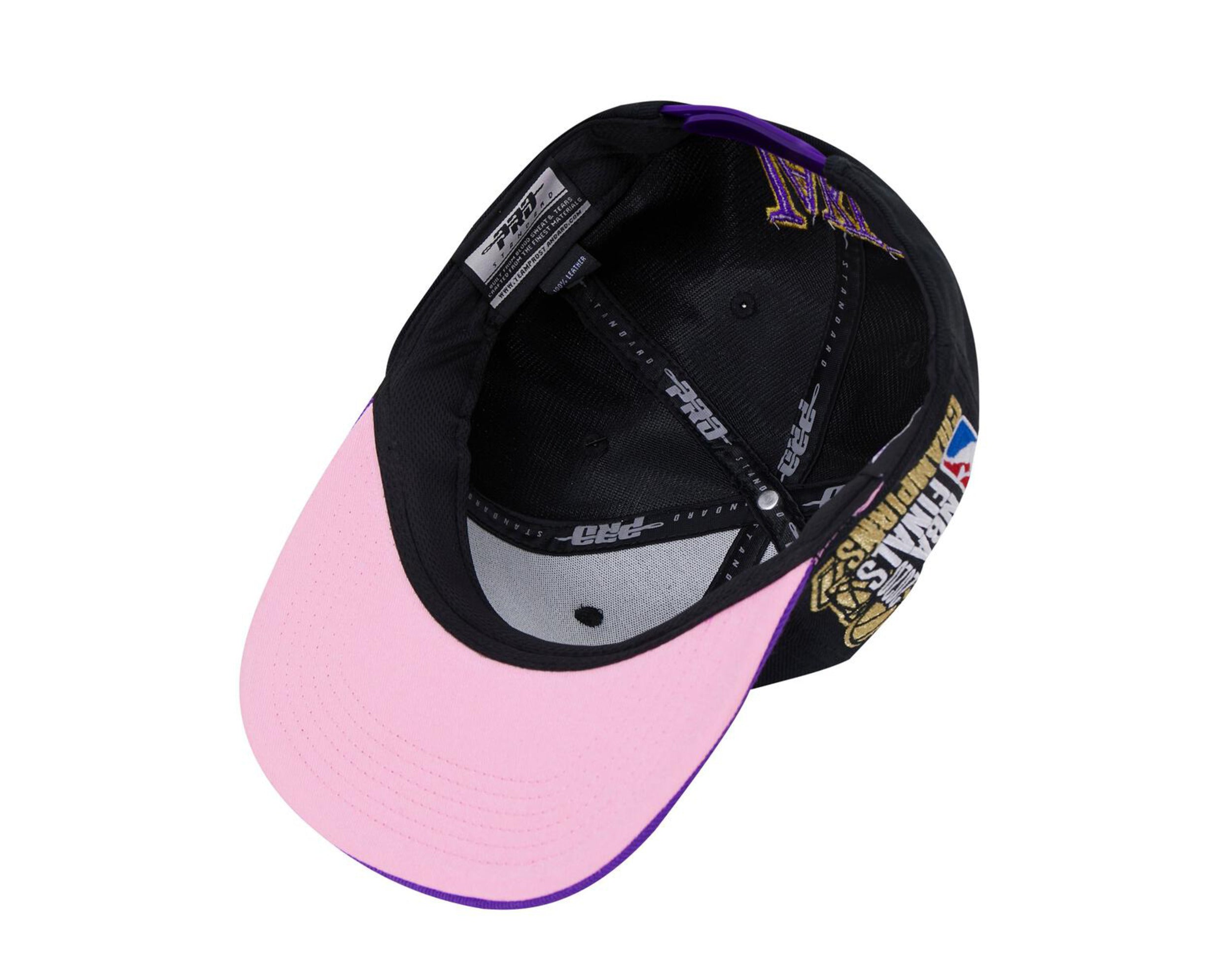 Pro Standard NBA Los Angeles Lakers Crown Team Logo Snapback Hat W/ Pink Undervisor