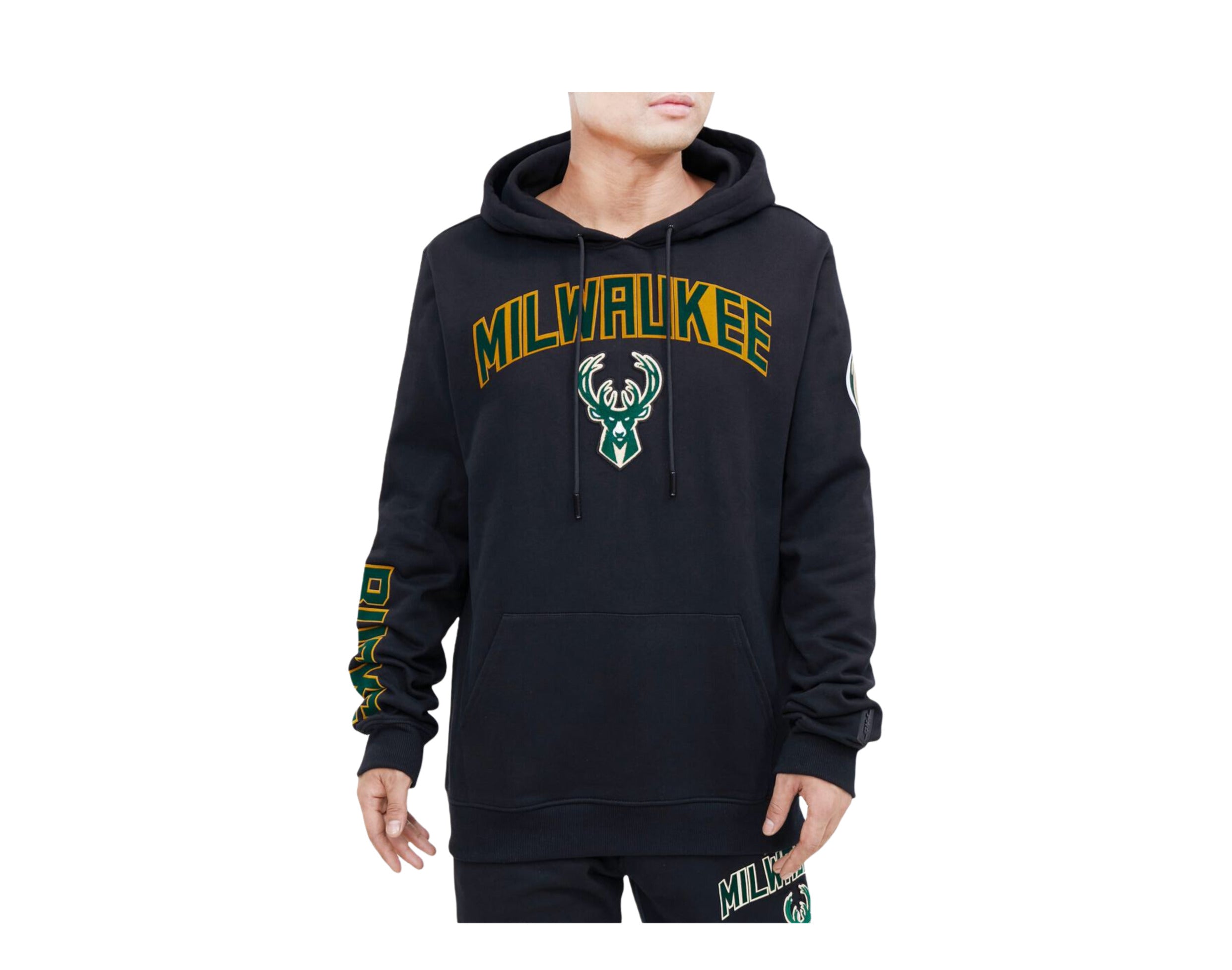 Pro Standard NBA Milwaukee Bucks Stacked Logo P/O Hoodie