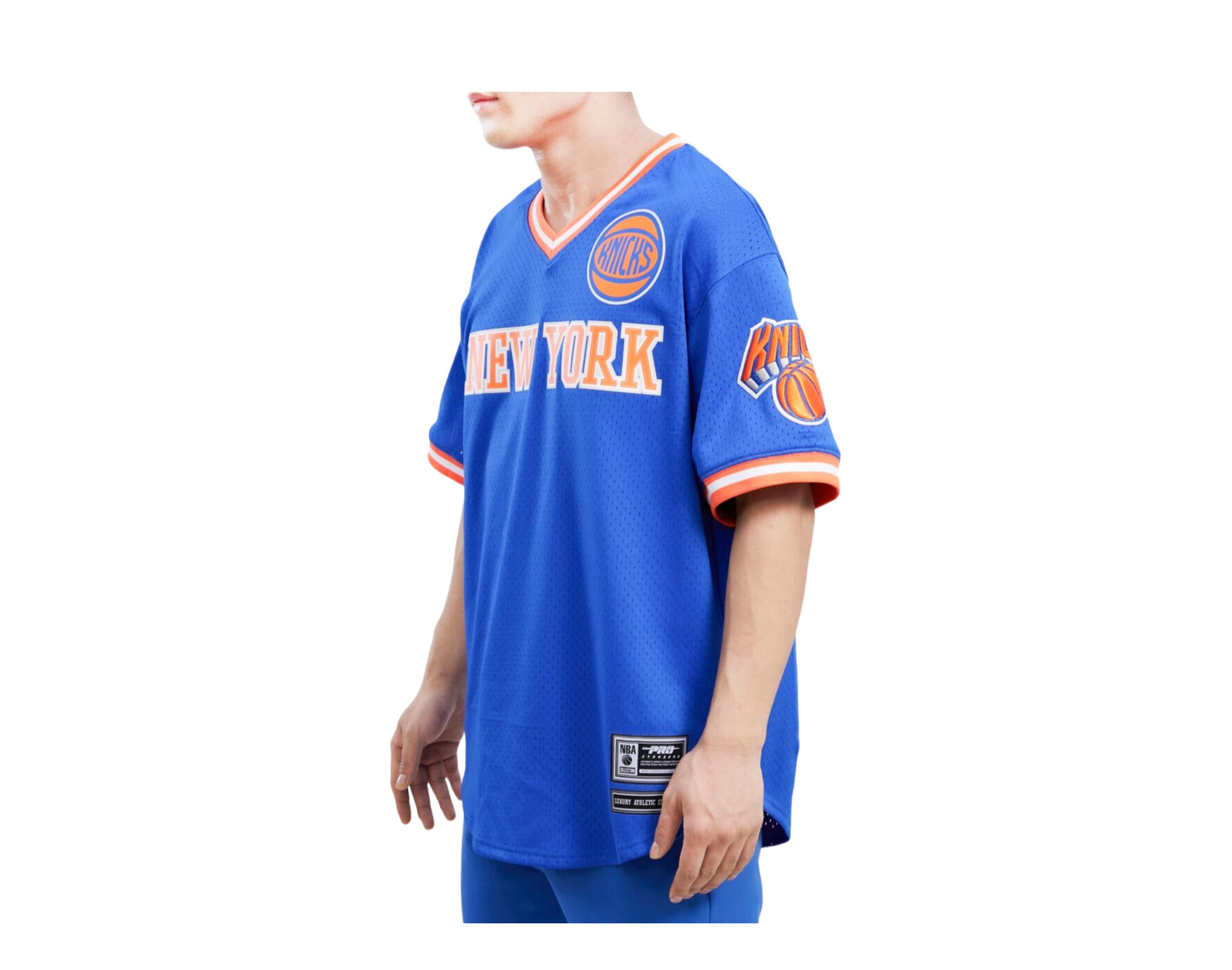 Mitchell & Ness Nba New York Knicks Baseball Jersey in Blue for Men