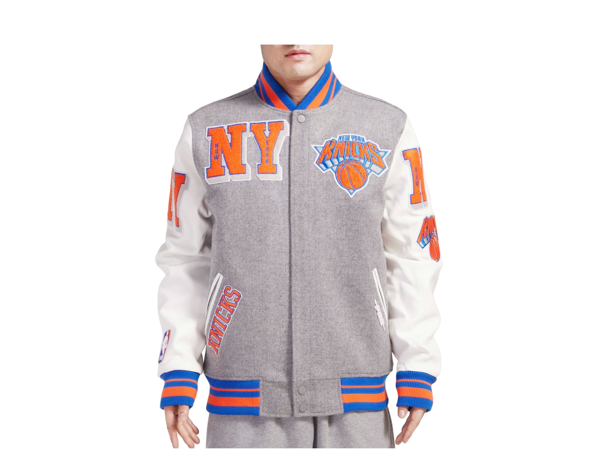 Pro Standard NBA New York Knicks Mash Up Logo Varsity Men's Jacket