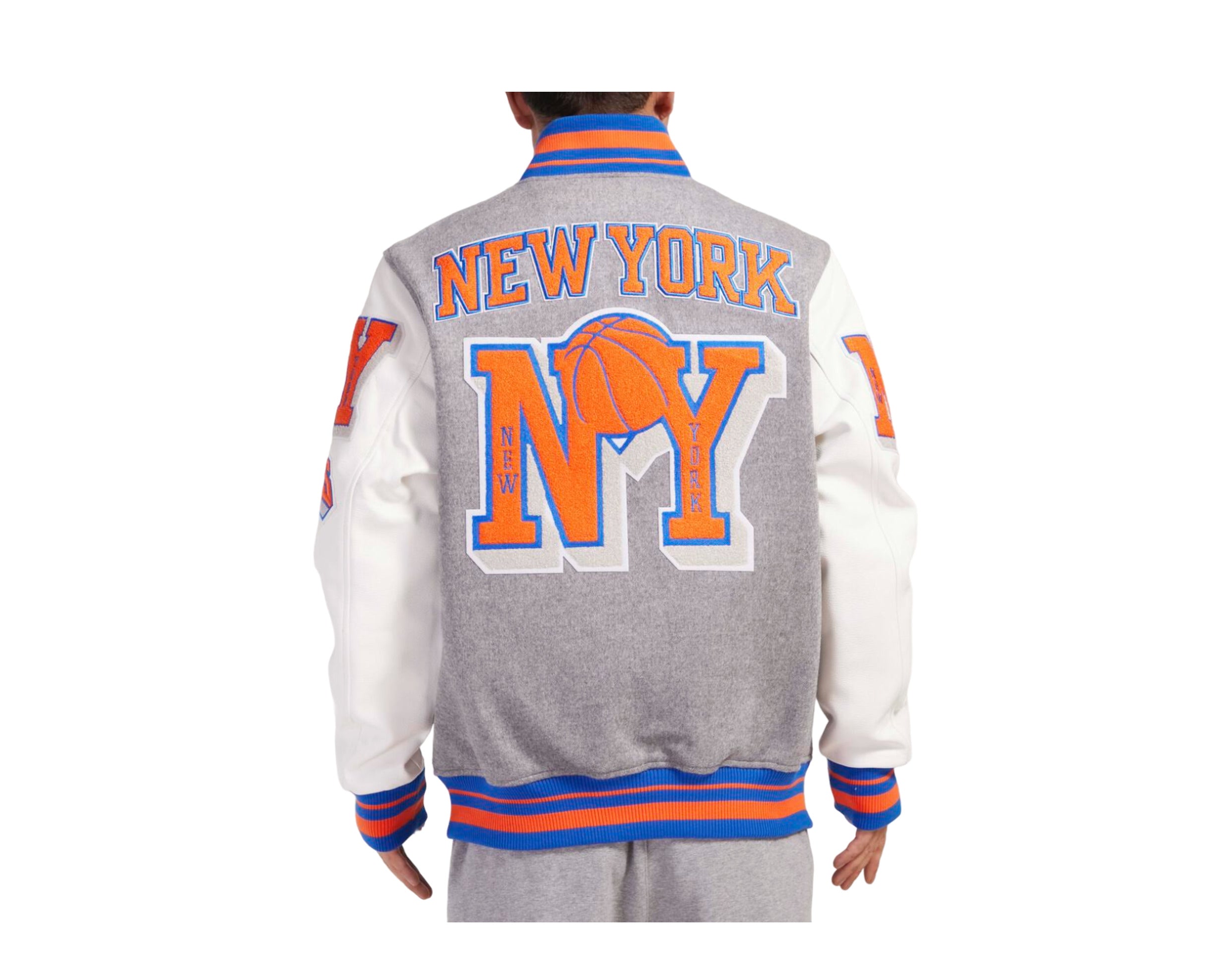 Pro Standard NBA New York Knicks Mash Up Logo Varsity Men's Jacket